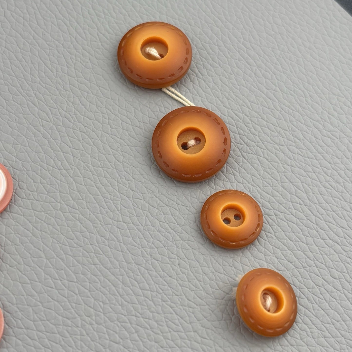Vintage Orange Button Lot 68 Mix Made Of Early Plastics Sewing Mending Crafts