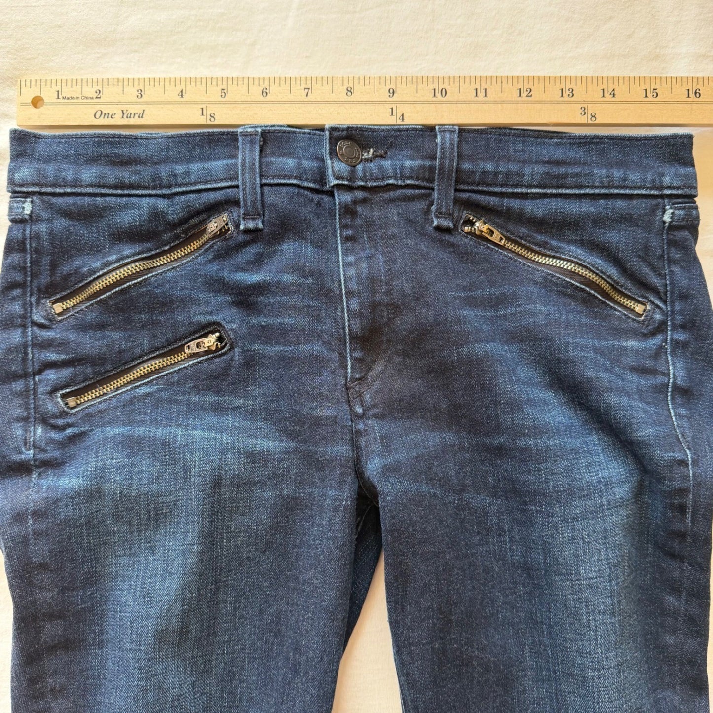 Rag & Bone Kensington Skinny Jeans Y2K Grunge Dark Wash Zip Ankle Stretch Sz 31