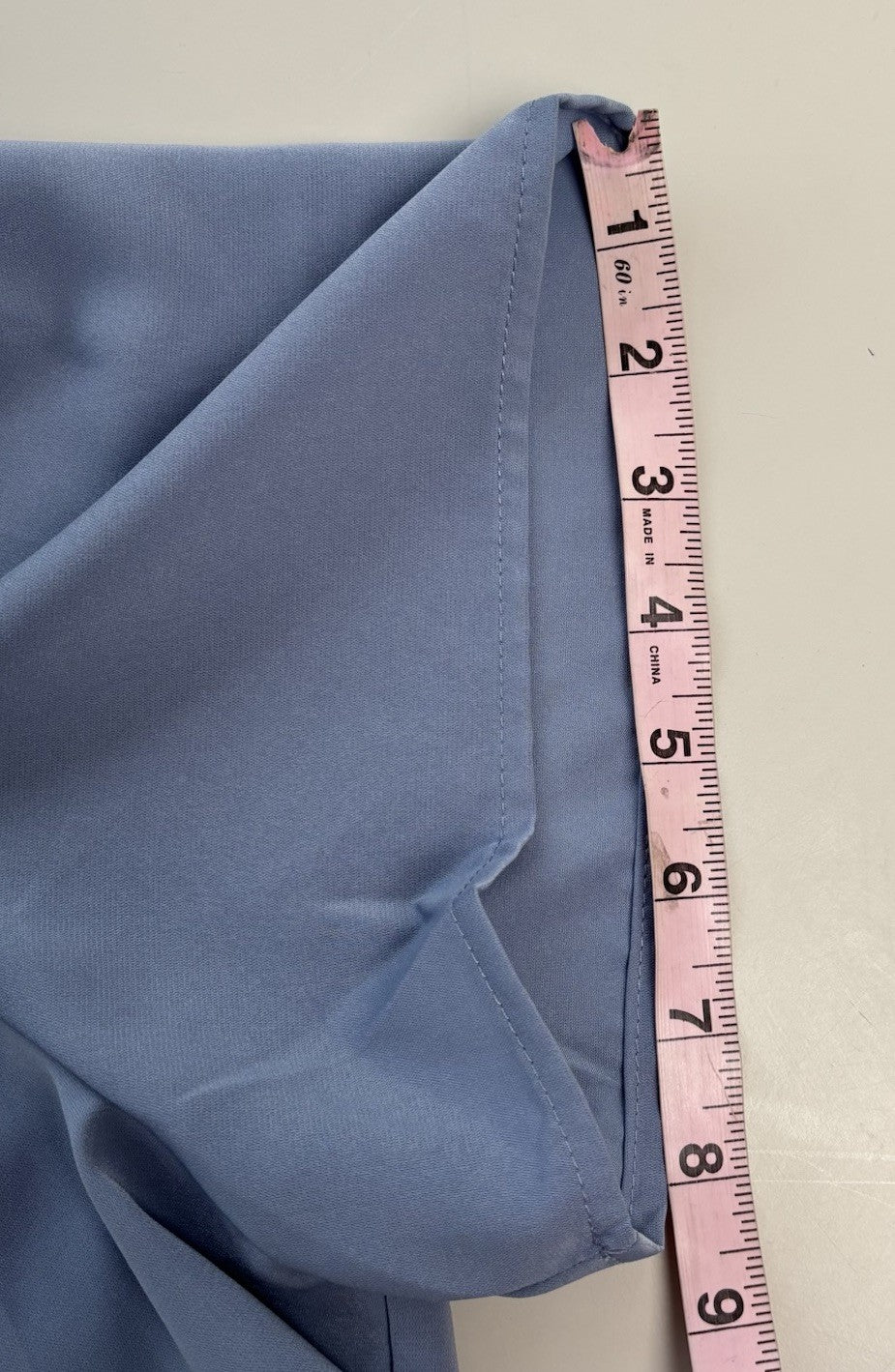 BloomChic Dusty Blue Puff Sleeve Midi Dress Size 14–16 Keyhole Neckline Pockets