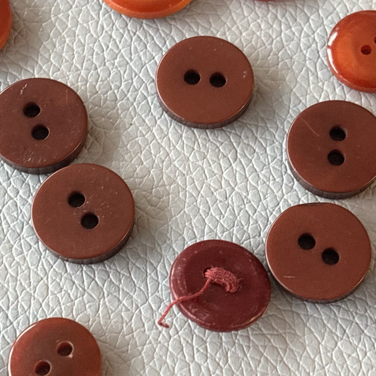 Vintage + New Red Burgundy Button Lot. Mix Two Hole Four Hole Button Crafts Sew