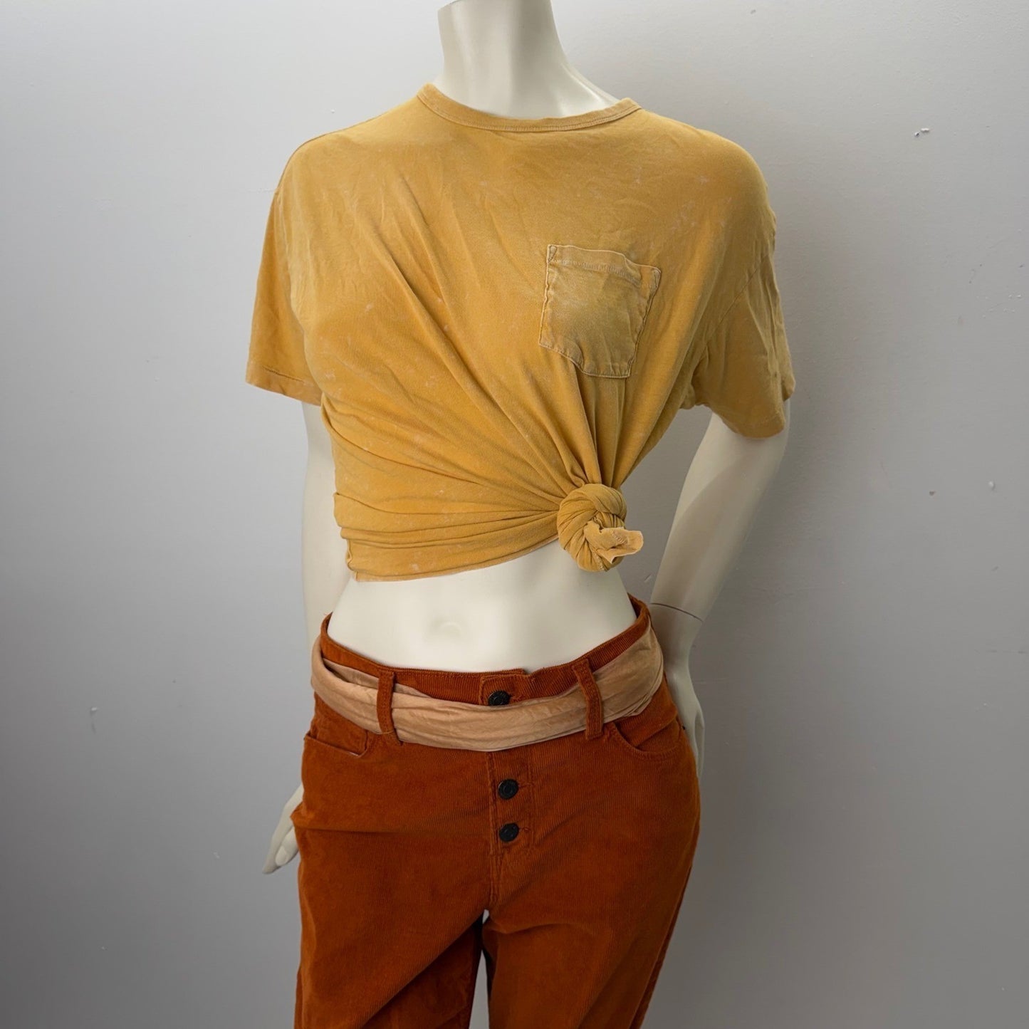 Fall Capsule Outfit - J.Crew Sweater Old Navy Tee Corduroy Pants Scarf Socks S
