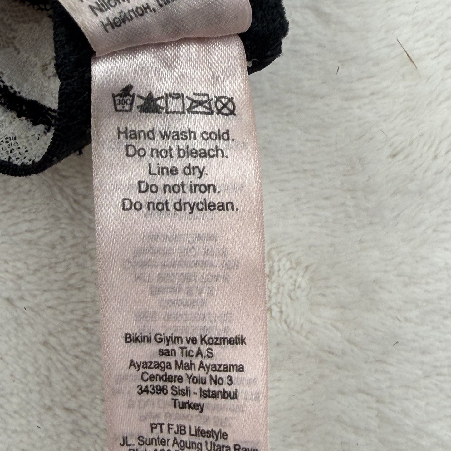 La Senza Perfectly Me Lace Bra Black White Stripe Underwire 36C Y2K Princesscore