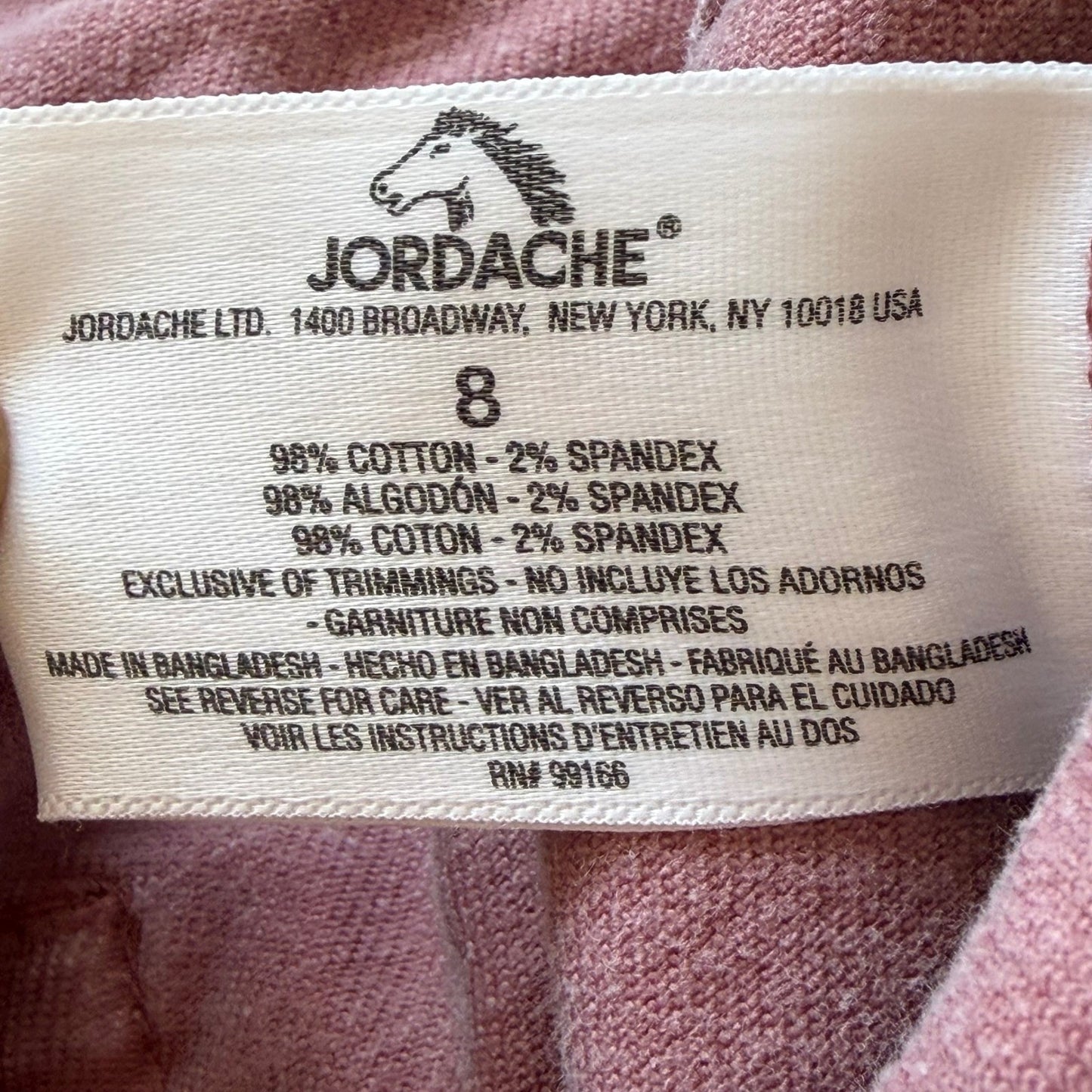 Jordache Jeans Womens High Rise Utility Straight Leg Dusty Rose Mauve Size 8