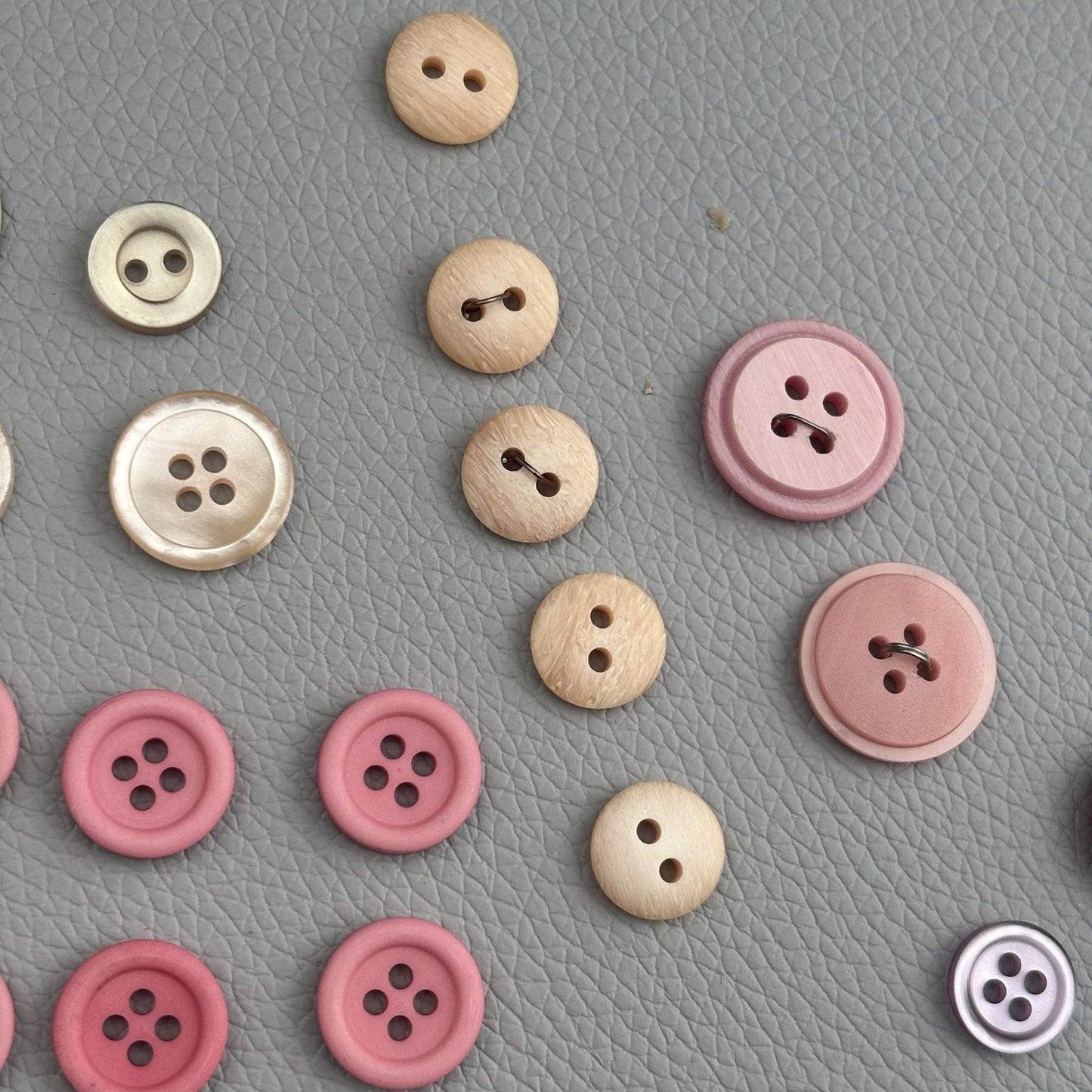 Vintage 78 Button Lot Pastel & Bright Mix | Pink, Yellow, Peach, Early Plastics