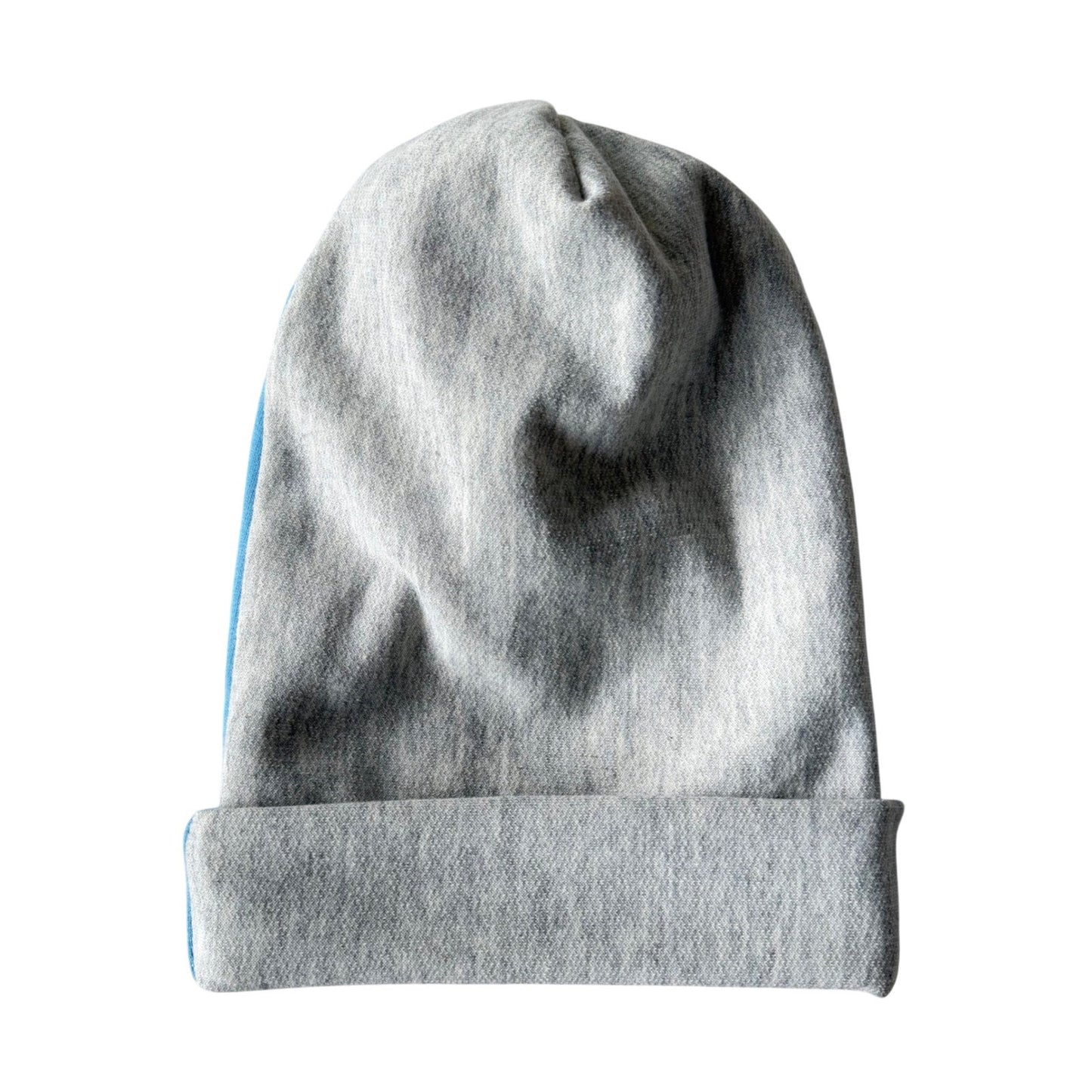 Simpłe Reversible Beanie — Blue + Heather Grey