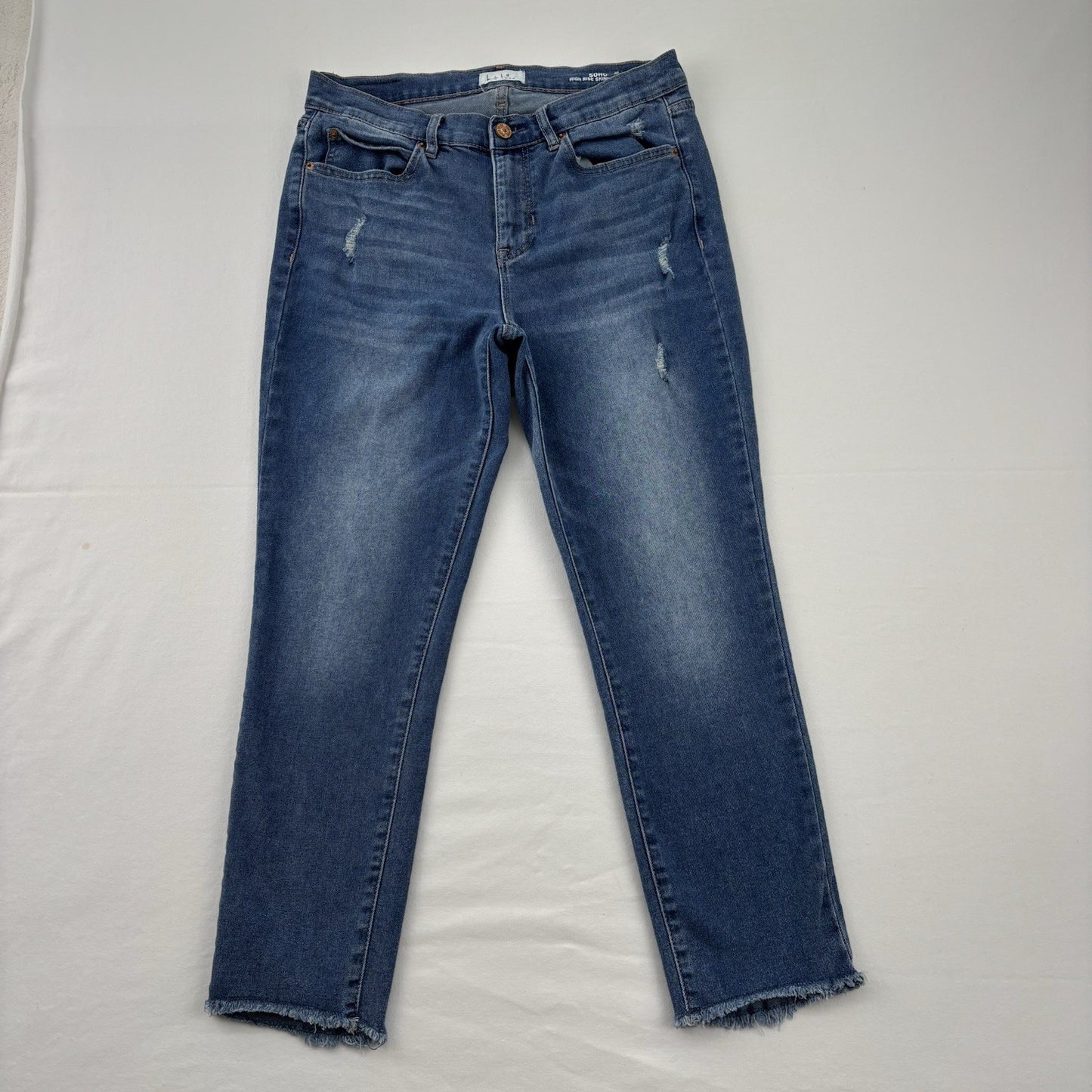 Nicole Miller New York Womens Soho High Rise Ankle Skinny Crop Jeans Sz 6 Basic