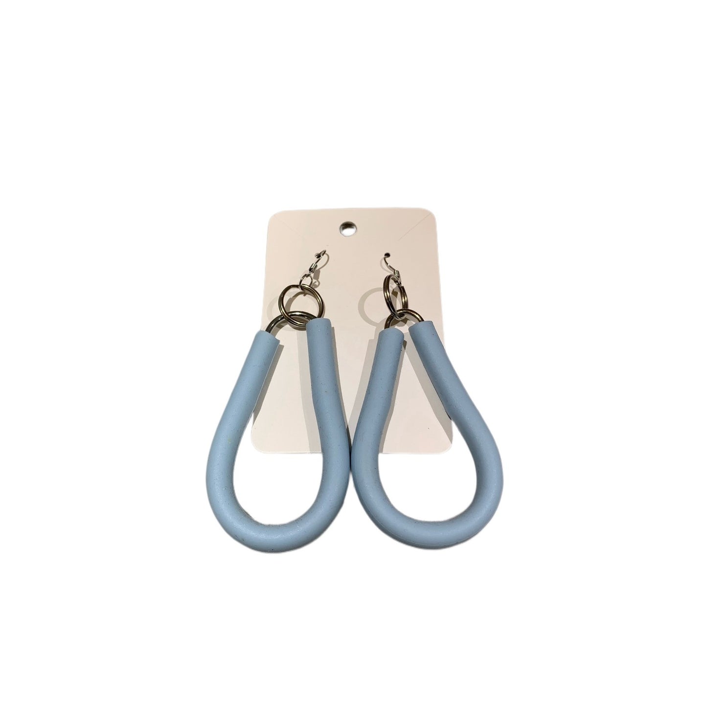 Simple Handmade Teardrop Hoop Earrings Chunky Colourful Statement Drops