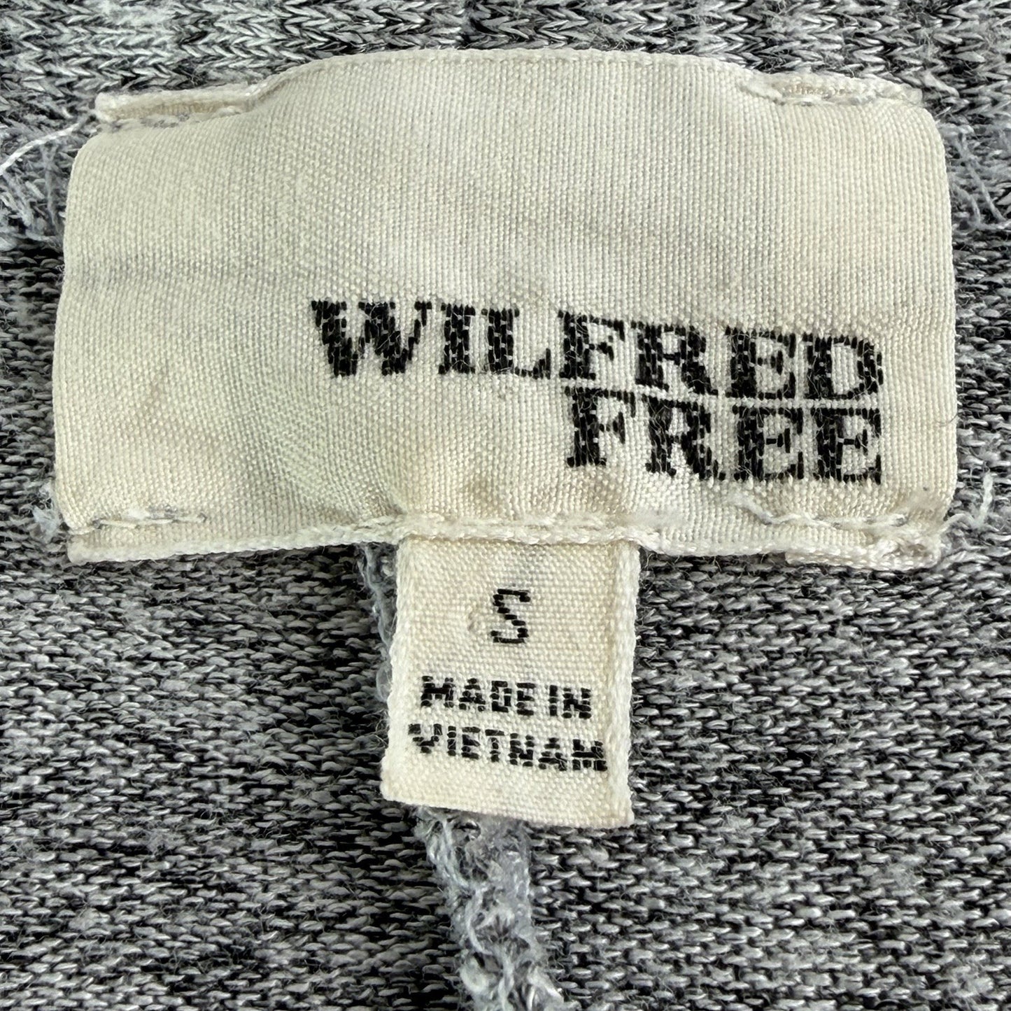 Wilfred Free Open Front Cardigan Grey Slouchy Cocoon Pockets Womens S
