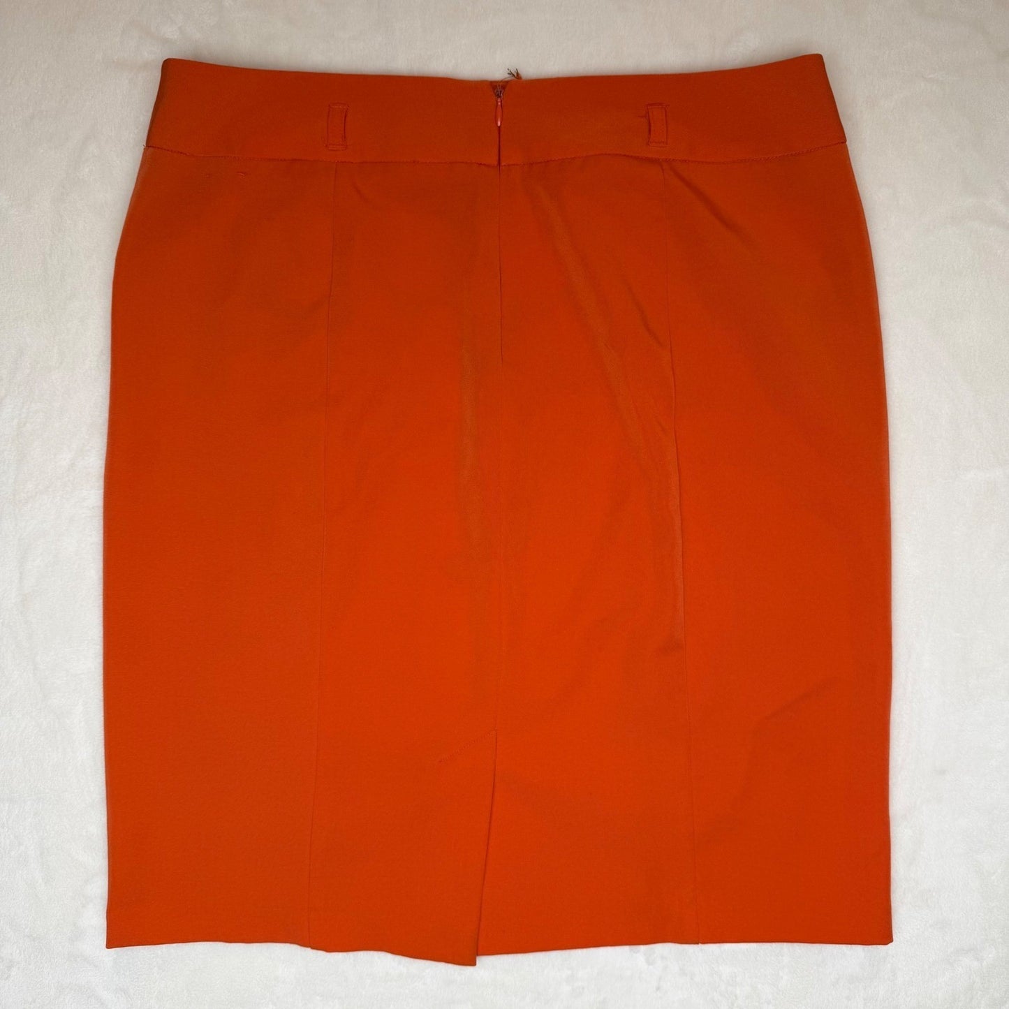 New York Clothing Co Pencil Skirt Orange Professional Career Workwear Size 12