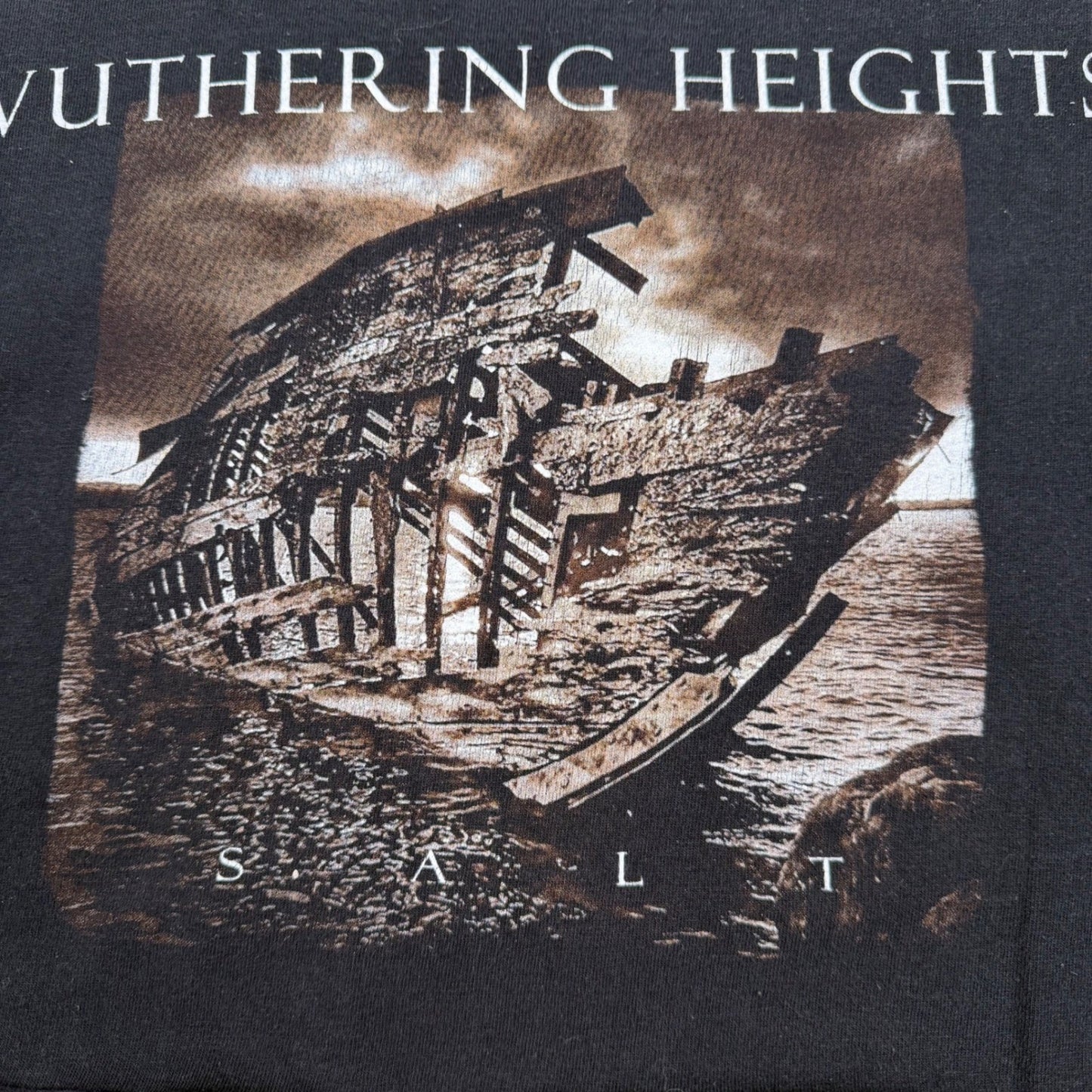 Wuthering Heights Band Tee Cropped Muscle Tank Salt Shipwreck Gothic Metal L/XL