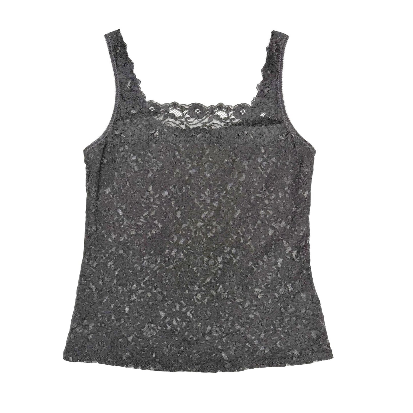 Vintage Handmade Black Floral Lace Top Women S/M Whimsigoth Y2K Grunge Romantic