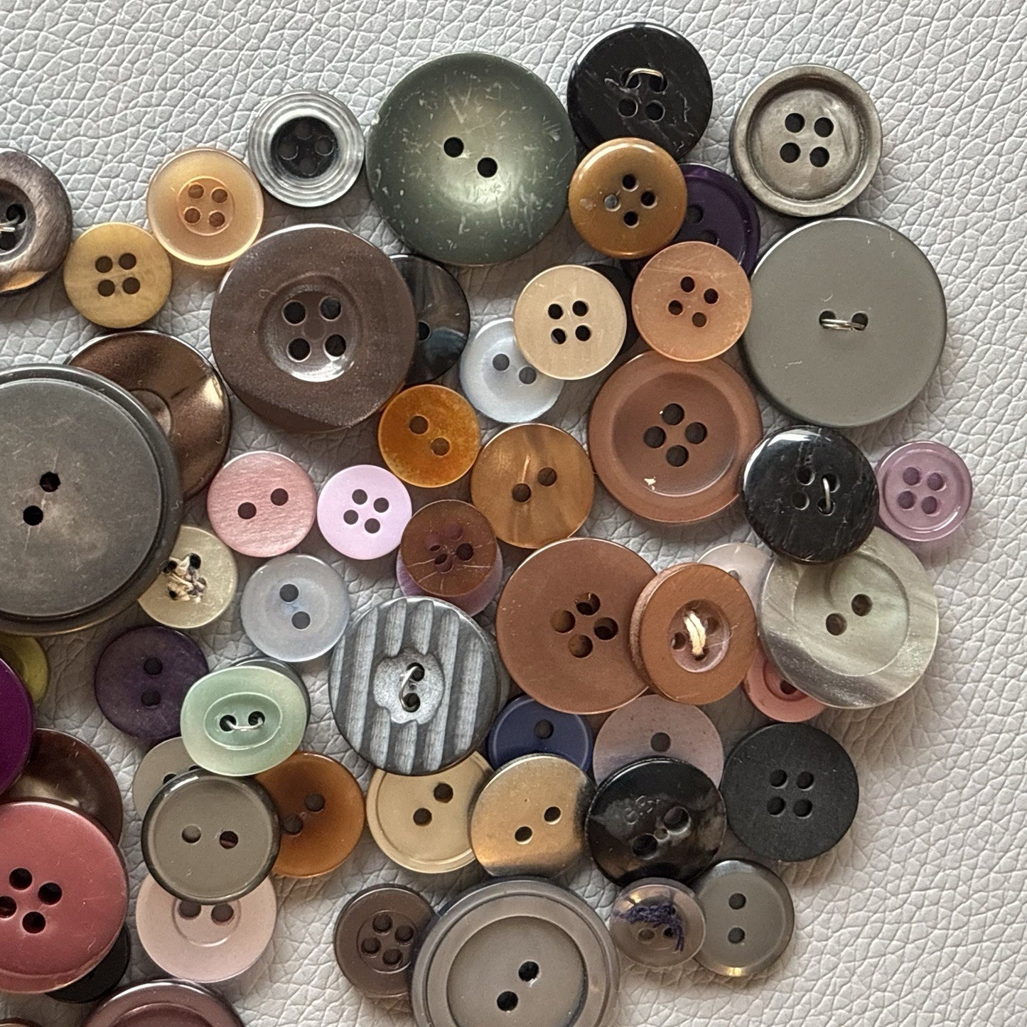 Big Button Lot Of Four Hole And Two Hole Round Shapes. Crafts Sewing Mending