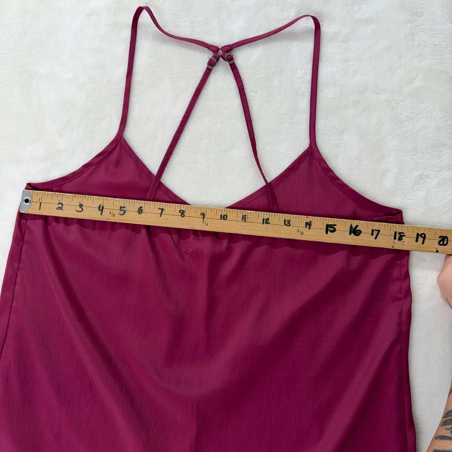 Hollister Tank Top Womens Large Burgundy V-Neck Cami Y2K Spaghetti Straps Boho