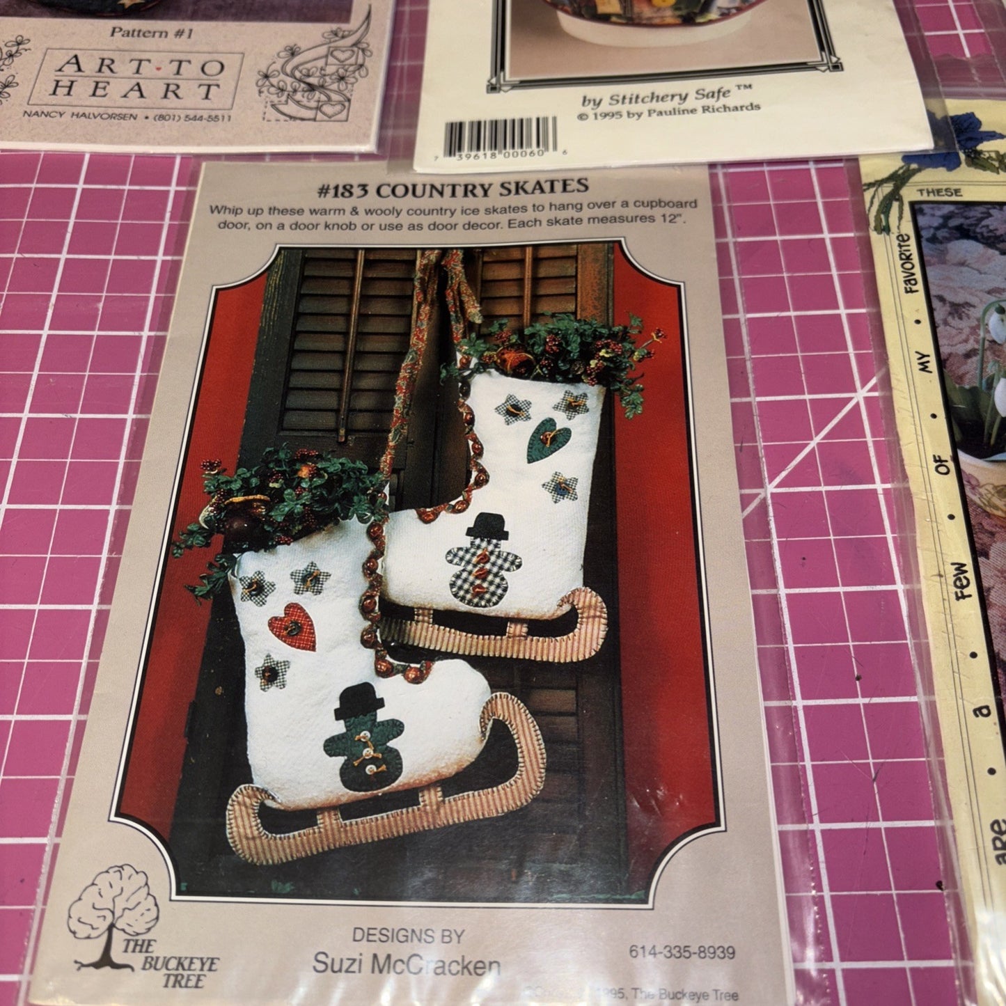 Lot 10 Craft Quilt Sewing Patterns • Christmas Stockings Organizer Bags Angels