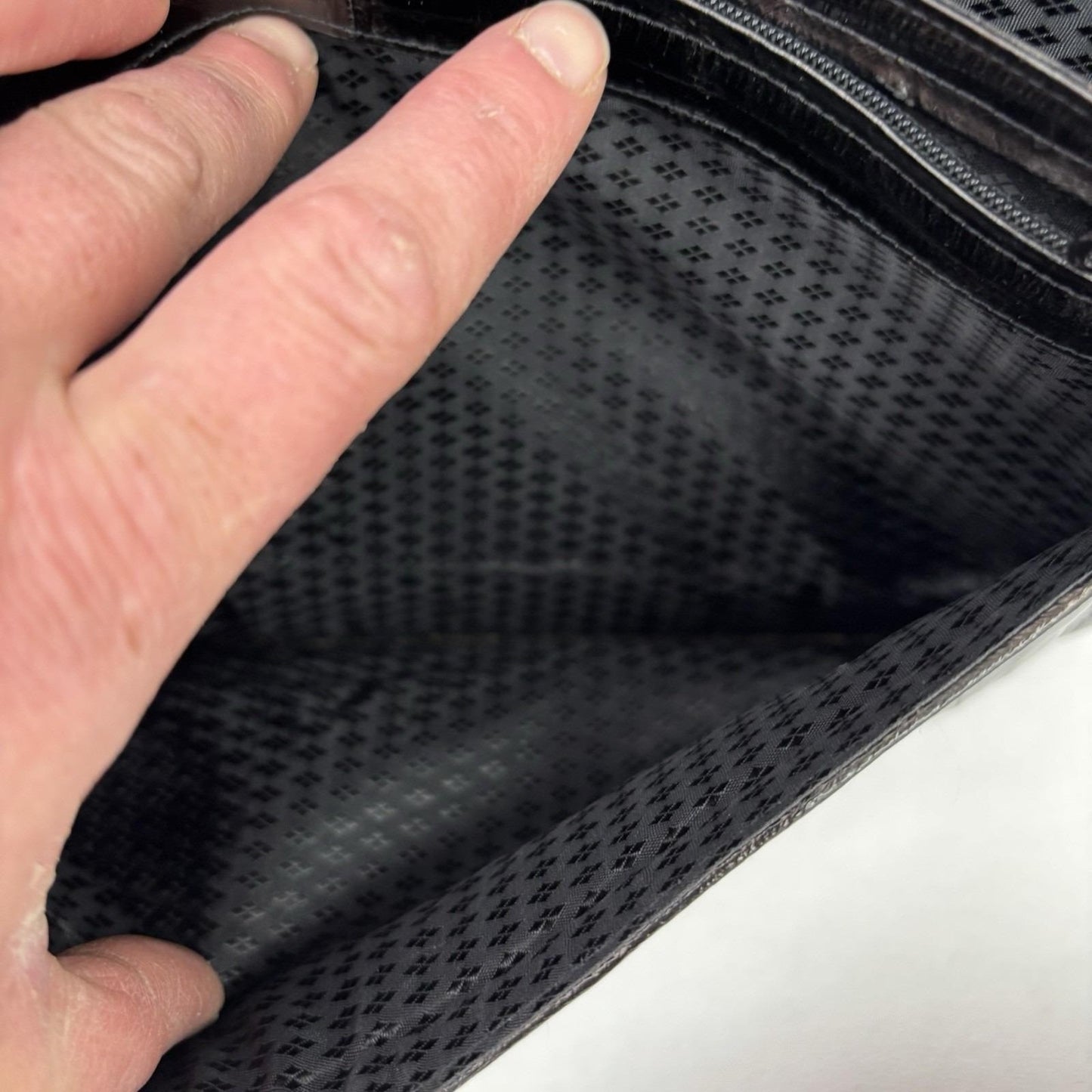 Vintage Black Eel Skin Clutch Leather Classic Quiet Luxury Old Money Mob Wife