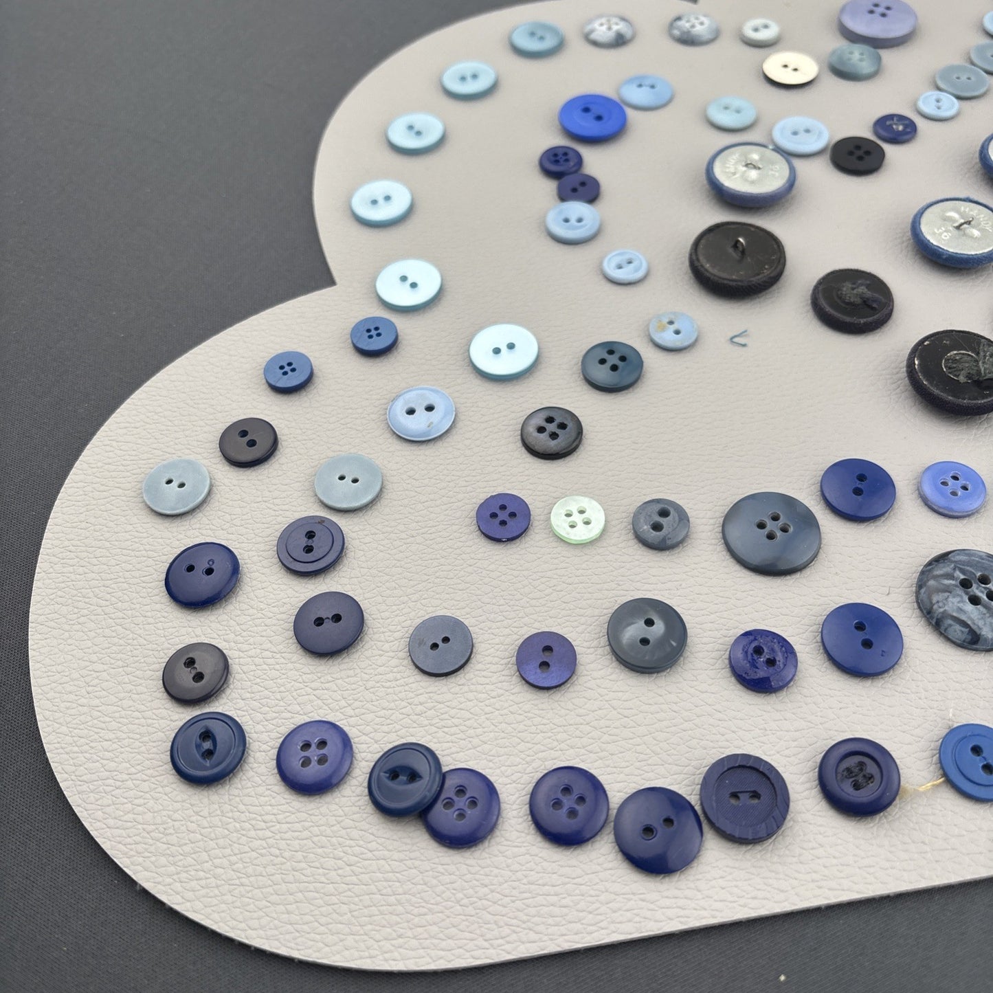 Vintage Blue Fabric Covered Buttons Lot Velvet Tweed Knit Tailor Shank 1940s-60s