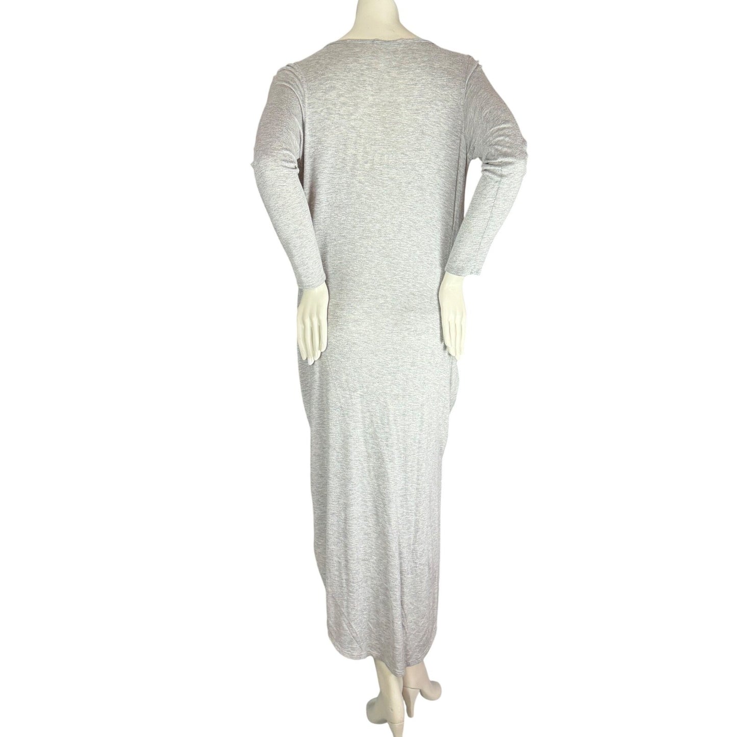 Gaze USA Draped Twist Front Dress High Low Maxi Avant Garde Gray M