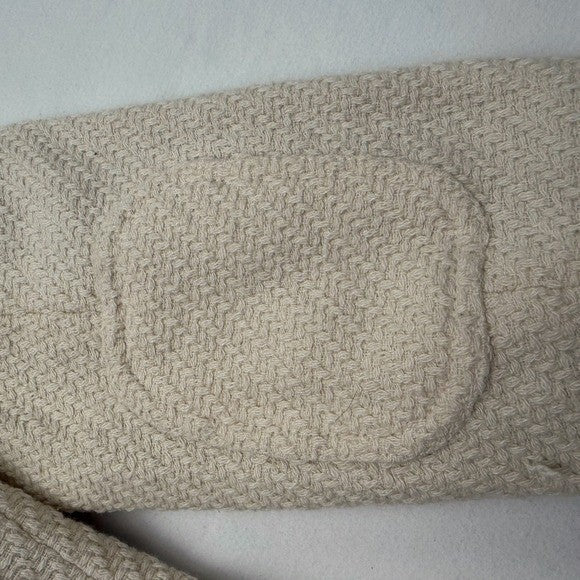 Billabong Cream Textured Peplum Coat Jacket Women's Size Small