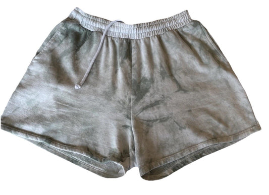 Tye Dye Aero Size Medium Shorts Green White Elastic Waist Gymcore Workout Basic