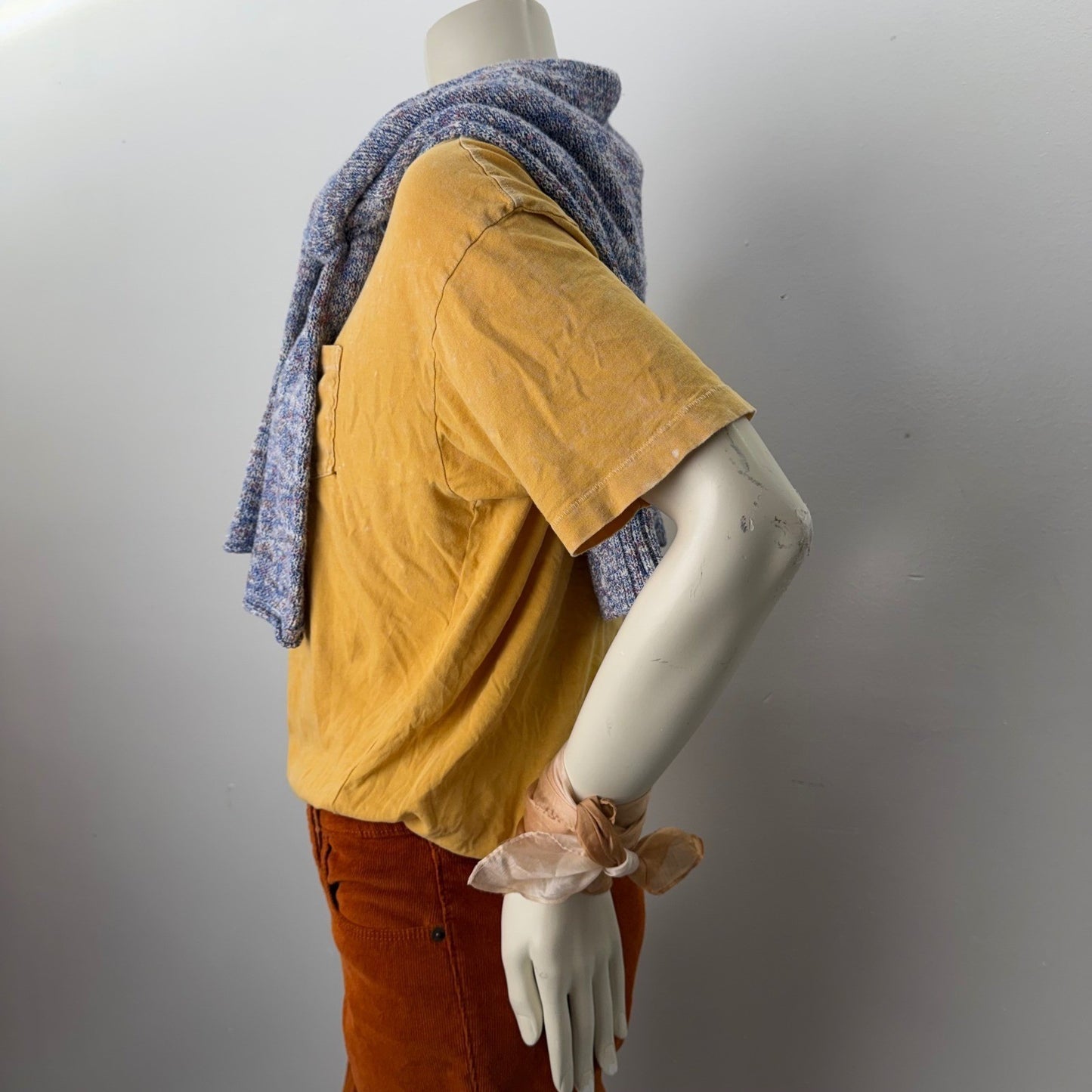 Fall Capsule Outfit - J.Crew Sweater Old Navy Tee Corduroy Pants Scarf Socks S