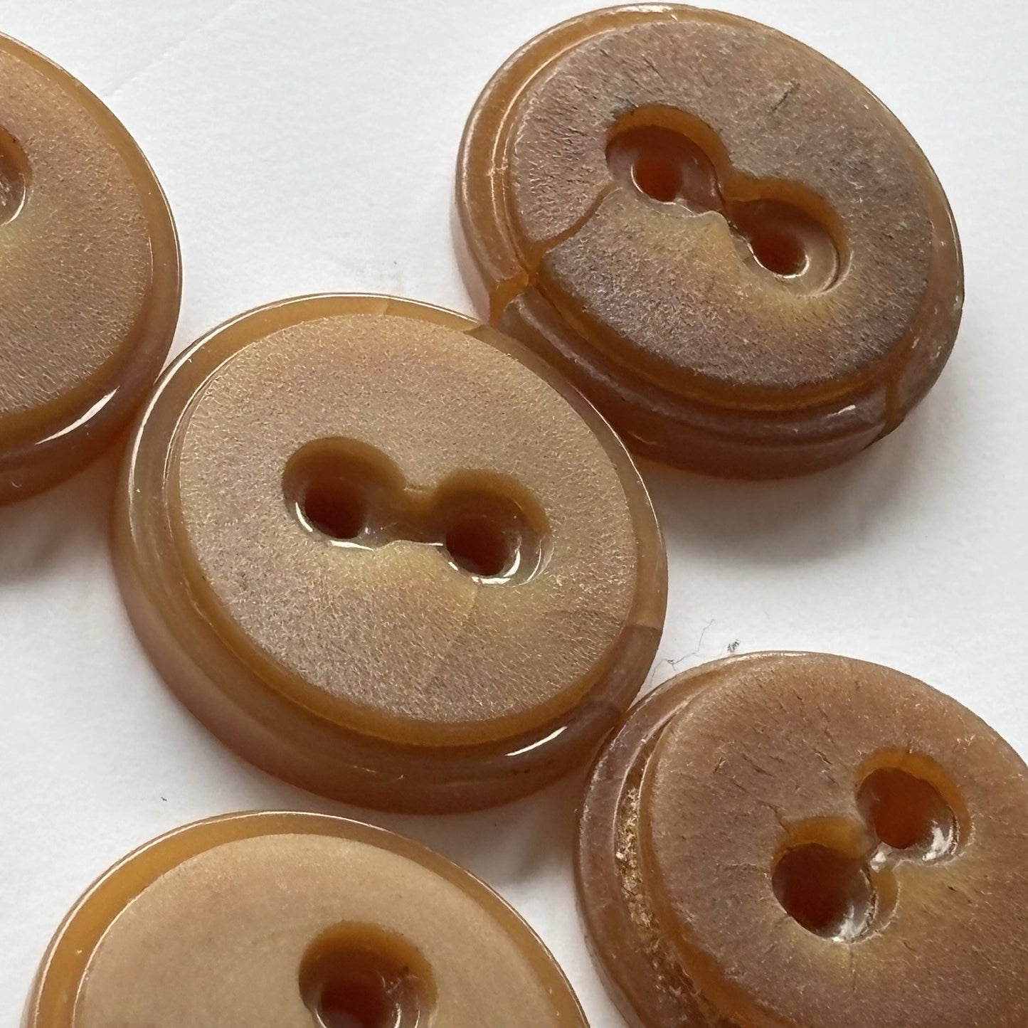 Vintage Brown & Caramel Bakelite Button 73 Lot Mixed 1930s-50s Suit Coat Styles