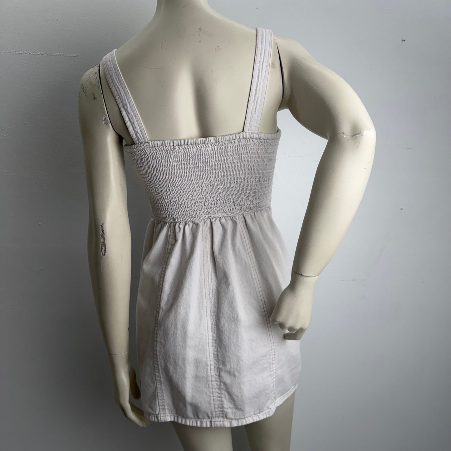 Gap Denim Dress Sweetheart Neck Smocked Back  Size M country girlhoodcore Y2K