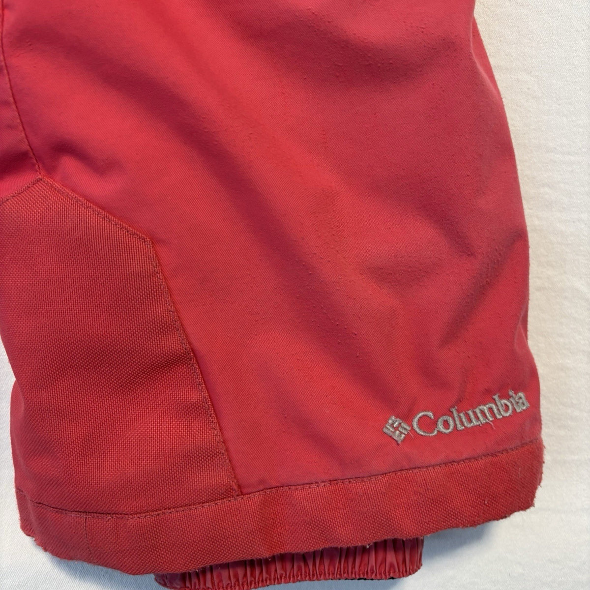 Columbia Girls Pink Size Medium Bin Ski Suit Suspenders Very Worn But No Holes