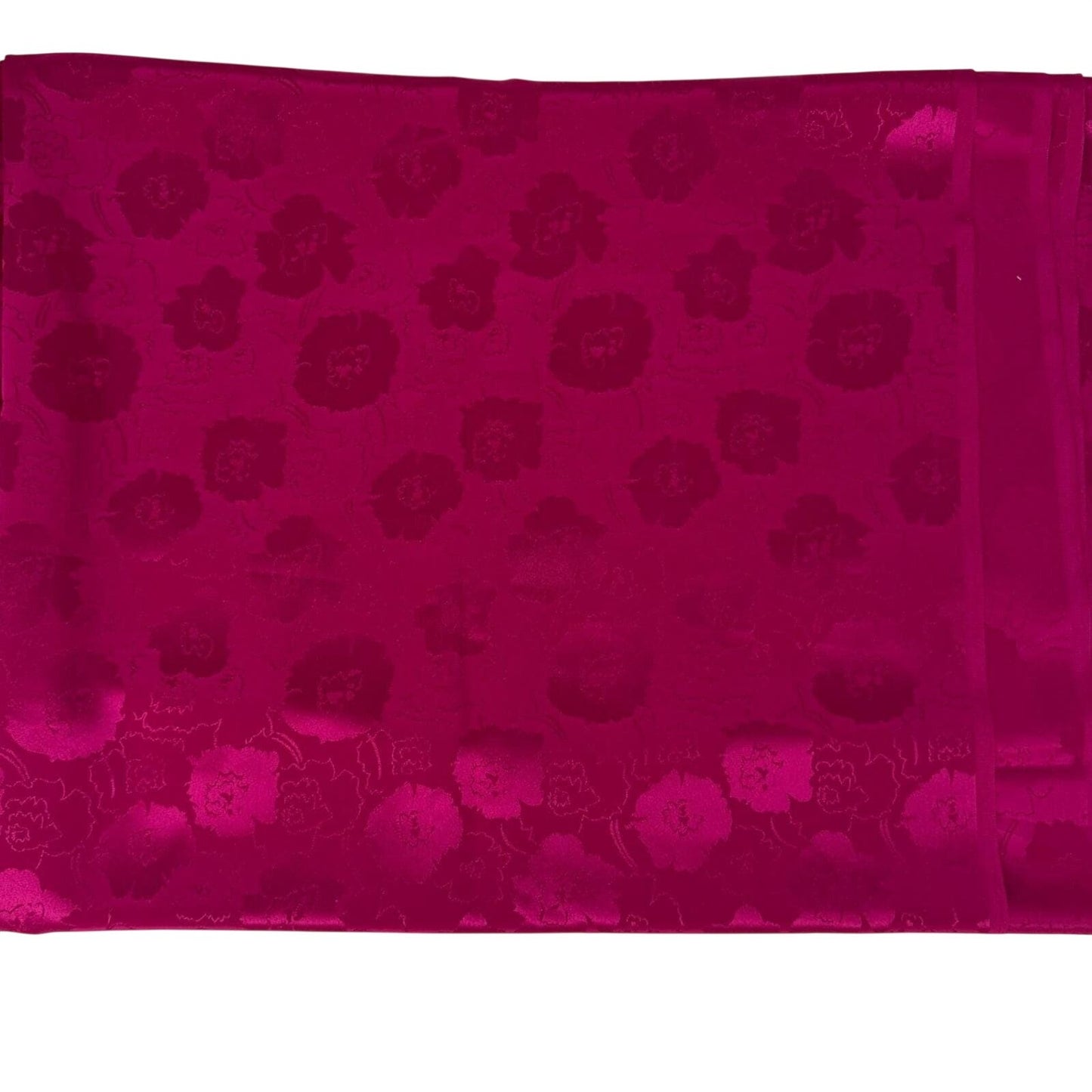 Fuchsia Pink Floral jacquard Fabric • 2.5 Meters • Silky Smooth Elegant Drape