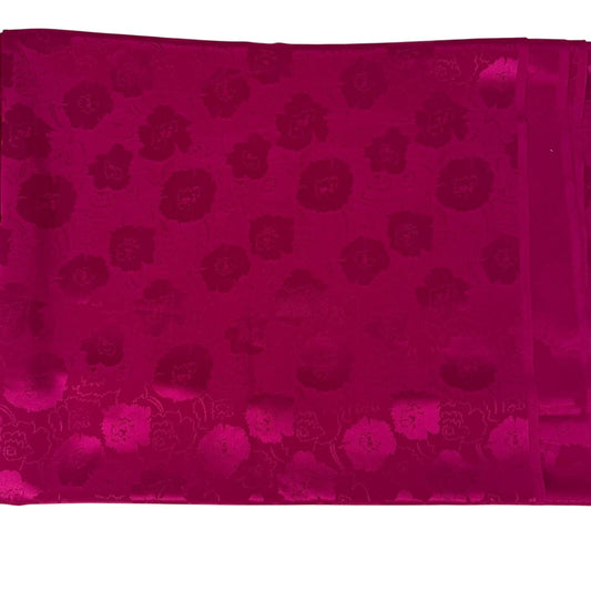 Fuchsia Pink Floral jacquard Fabric • 2.5 Meters • Silky Smooth Elegant Drape