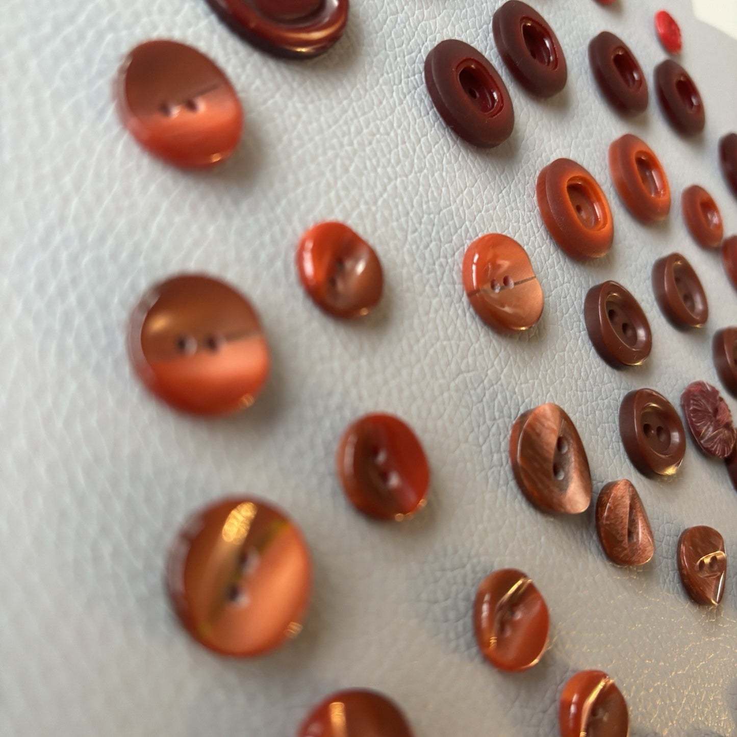 Vintage + New Red Burgundy Button Lot. Mix Two Hole Four Hole Button Crafts Sew