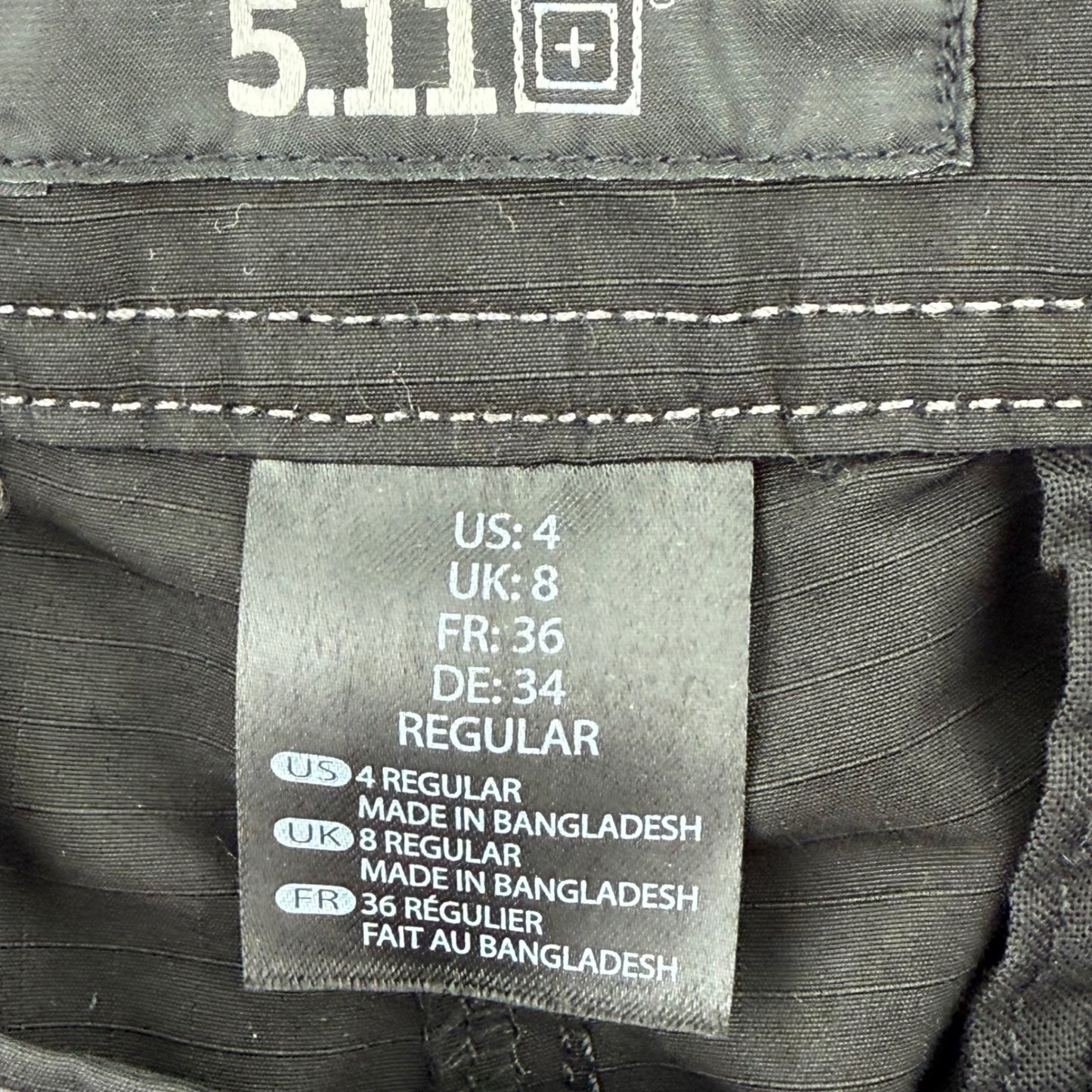 5.11 Tactical Ripstop Cargo Pants Womens 4 Regular Black Gorpcore Utility Work