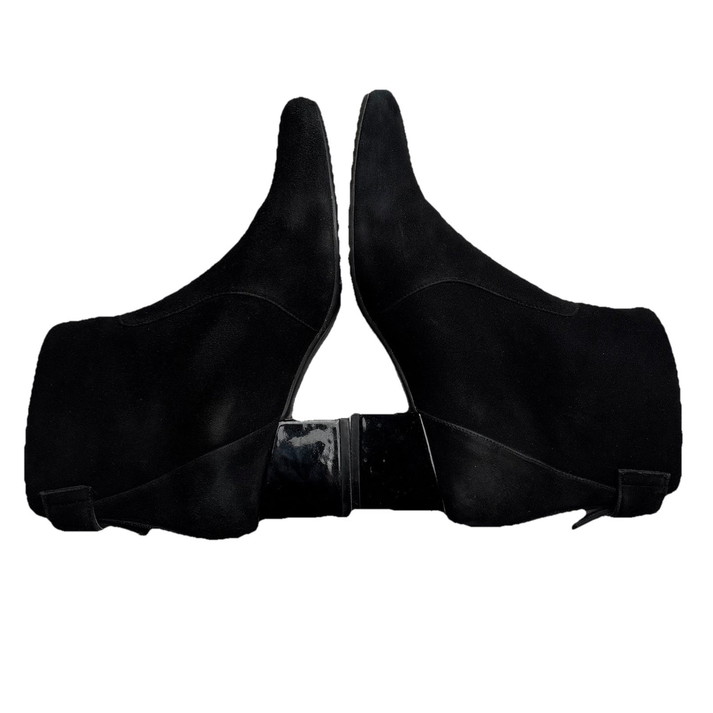 Bandolino Ankle Boots Women’s Size 8.5 Black Patent Block Heel Snap Closure