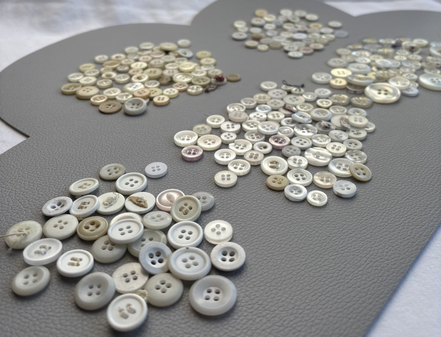 Mixed Plastic Button Lot ~ 50pcs Clear White Ivory Assorted Styles New