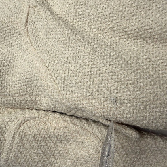Billabong Cream Textured Peplum Coat Jacket Women's Size Small