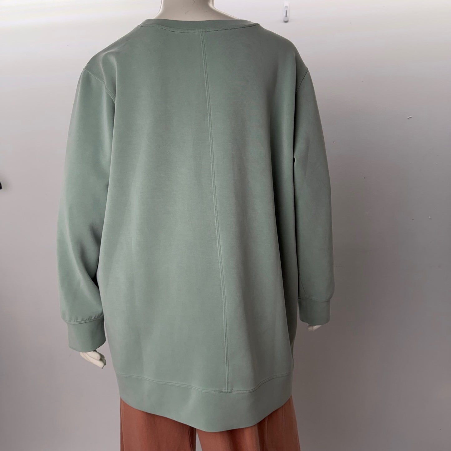 Joe Fresh Active Womens 3X Sage Green Tunic Sweatshirt Modal Blend Oversized