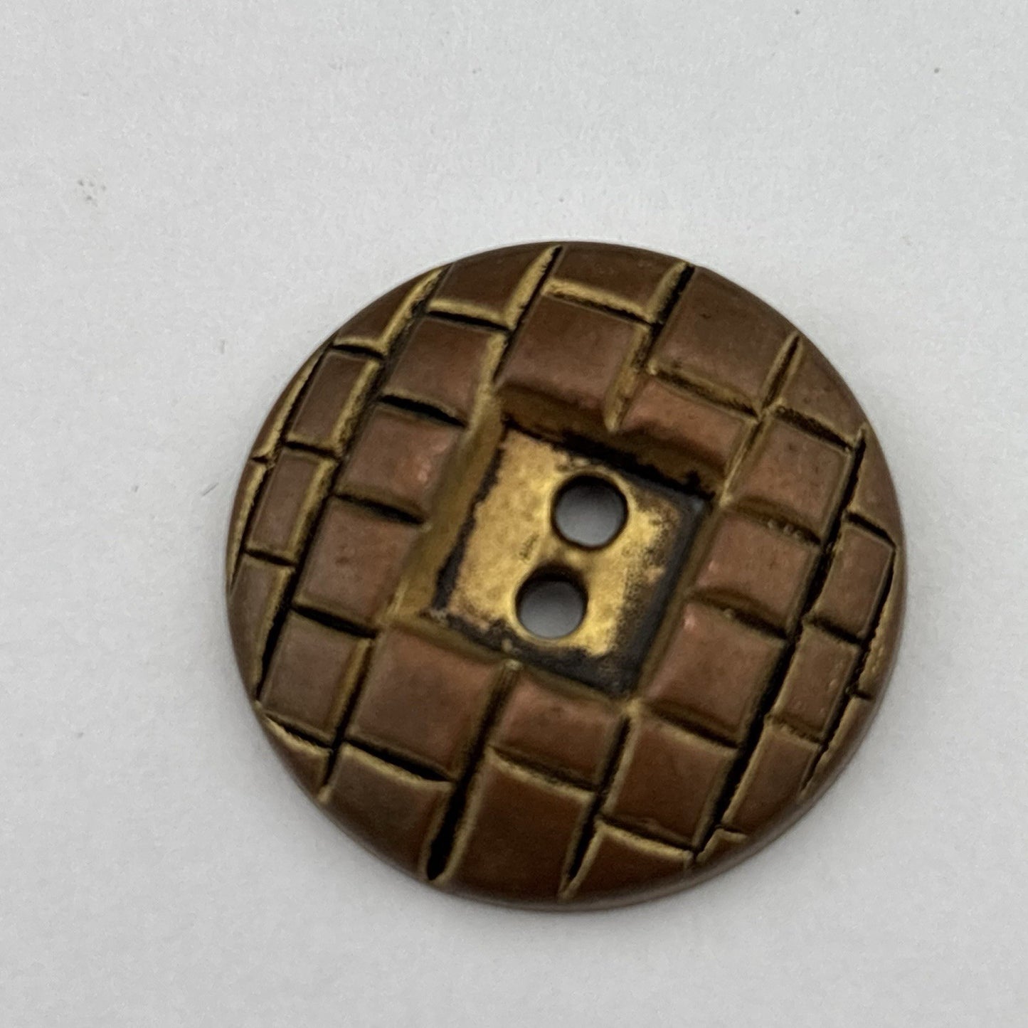 Vintage Brass Button Lot – Etched, Textured & Crest Designs in Bronze Tones, 24