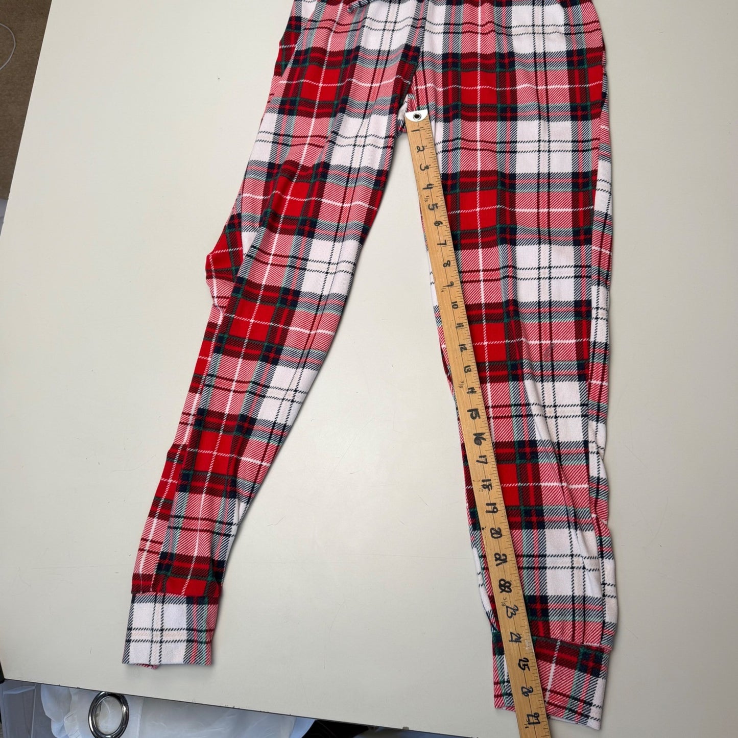 La Vie en Rose Pajama One Piece Plaid Hooded Christmas Loungewear XS