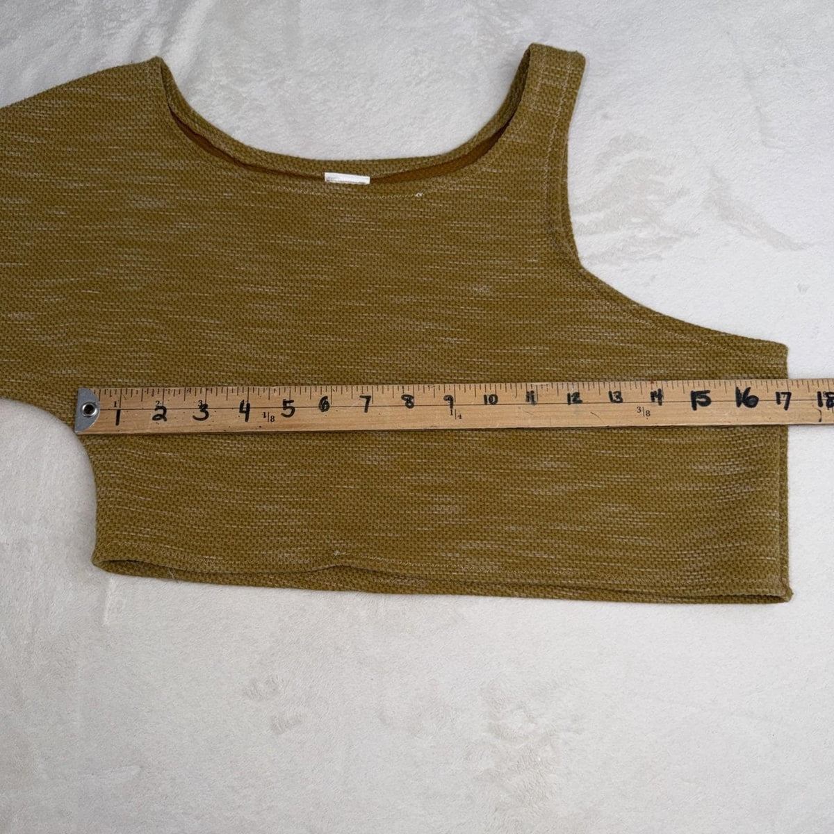 Burnt Orange Woman's  Asymmetrical  Cold Shoulder Crop Top In Size S/M Festival