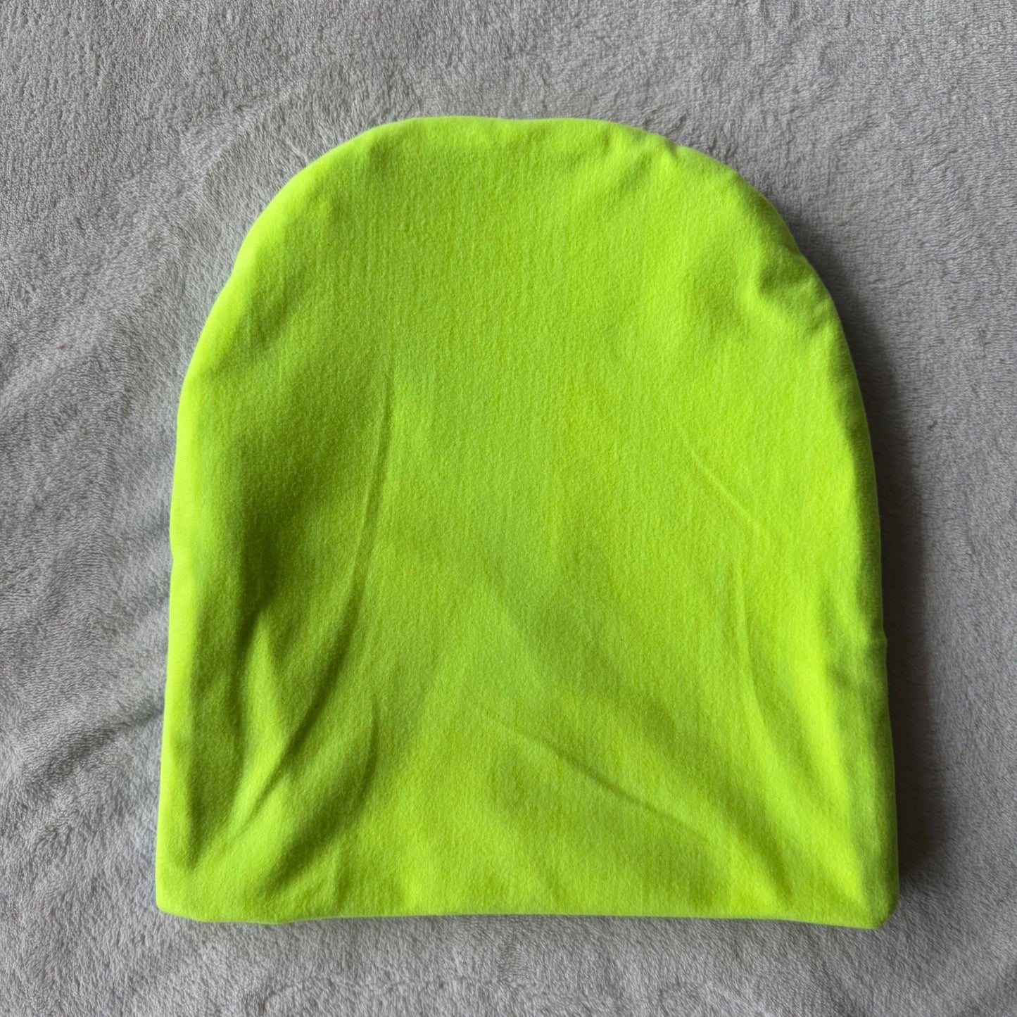Simpłe Reversible Beanie — Neon Yellow + Slate Blue