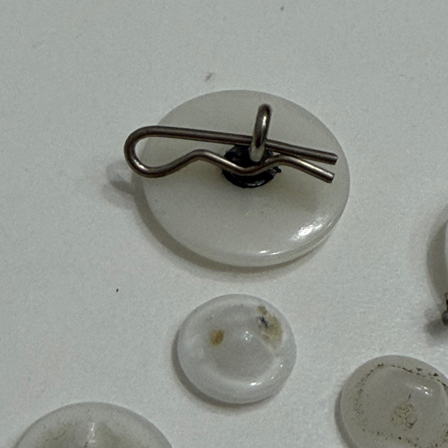 Vintage White Shank Buttons Lot Mixed Sizes Sewing Craft Retro Coat Set