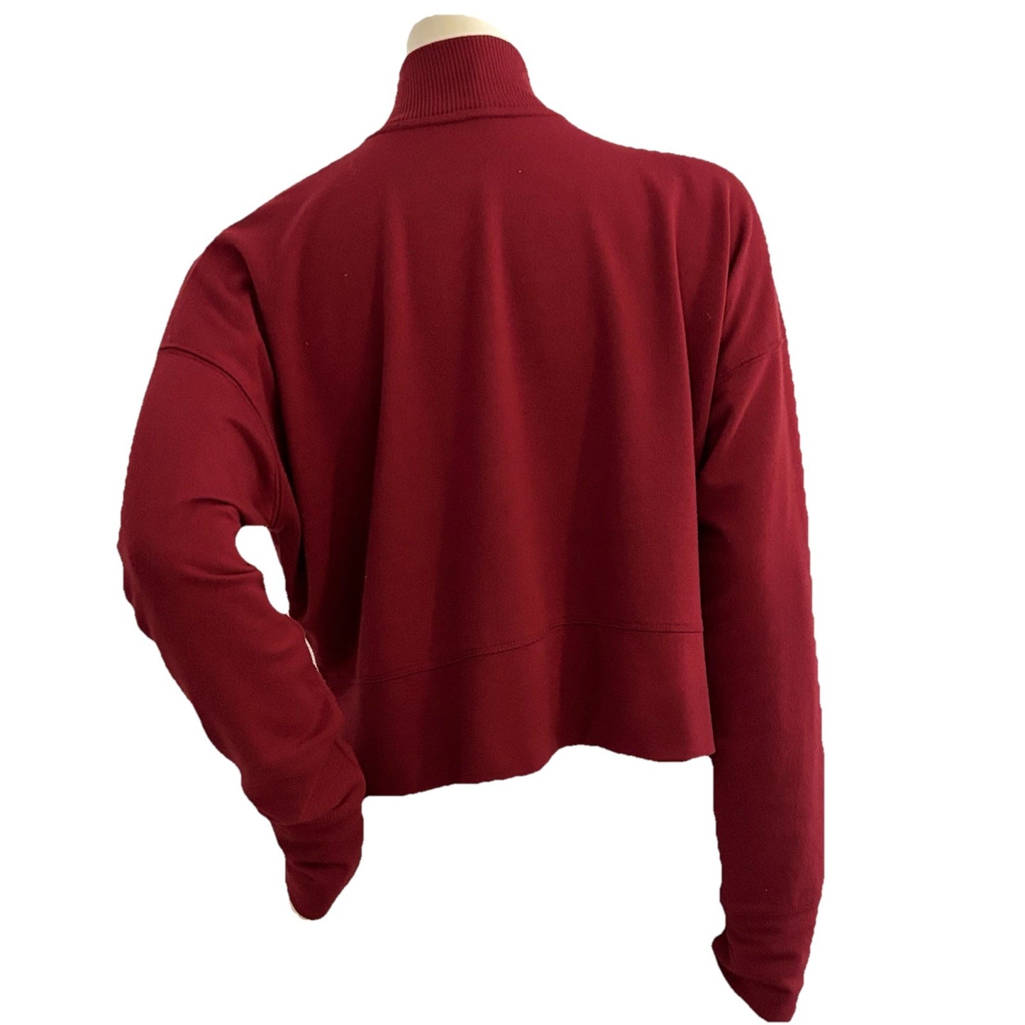 Ideology Off-Duty 1/4 Zip Mock Neck Crop Length Women's Top Medium Athleisure
