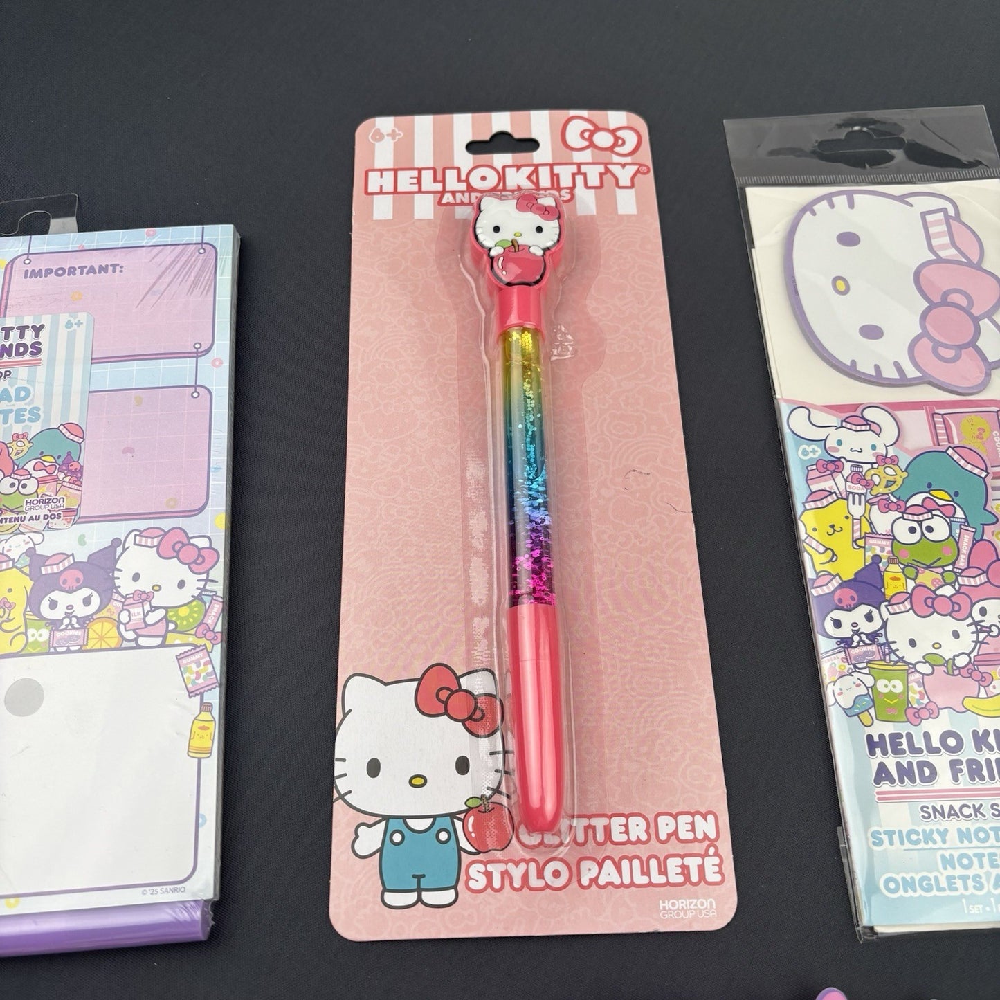 Hello Kitty & Friends Stationery Set Journal Notepad Pen sticky Notes Erasers