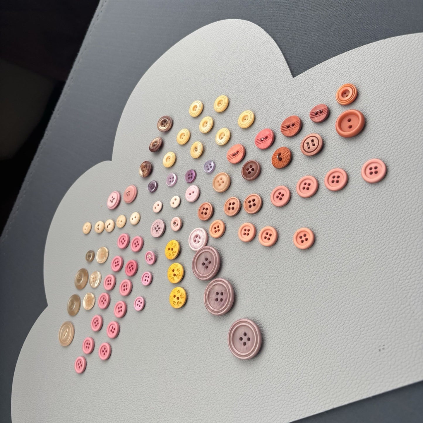 Vintage 78 Button Lot Pastel & Bright Mix | Pink, Yellow, Peach, Early Plastics
