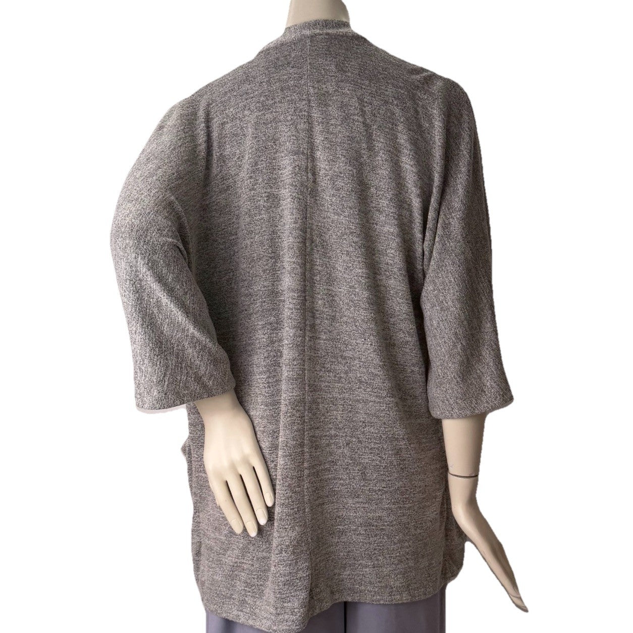 Wilfred Free Open Front Cardigan Grey Slouchy Cocoon Pockets Womens S