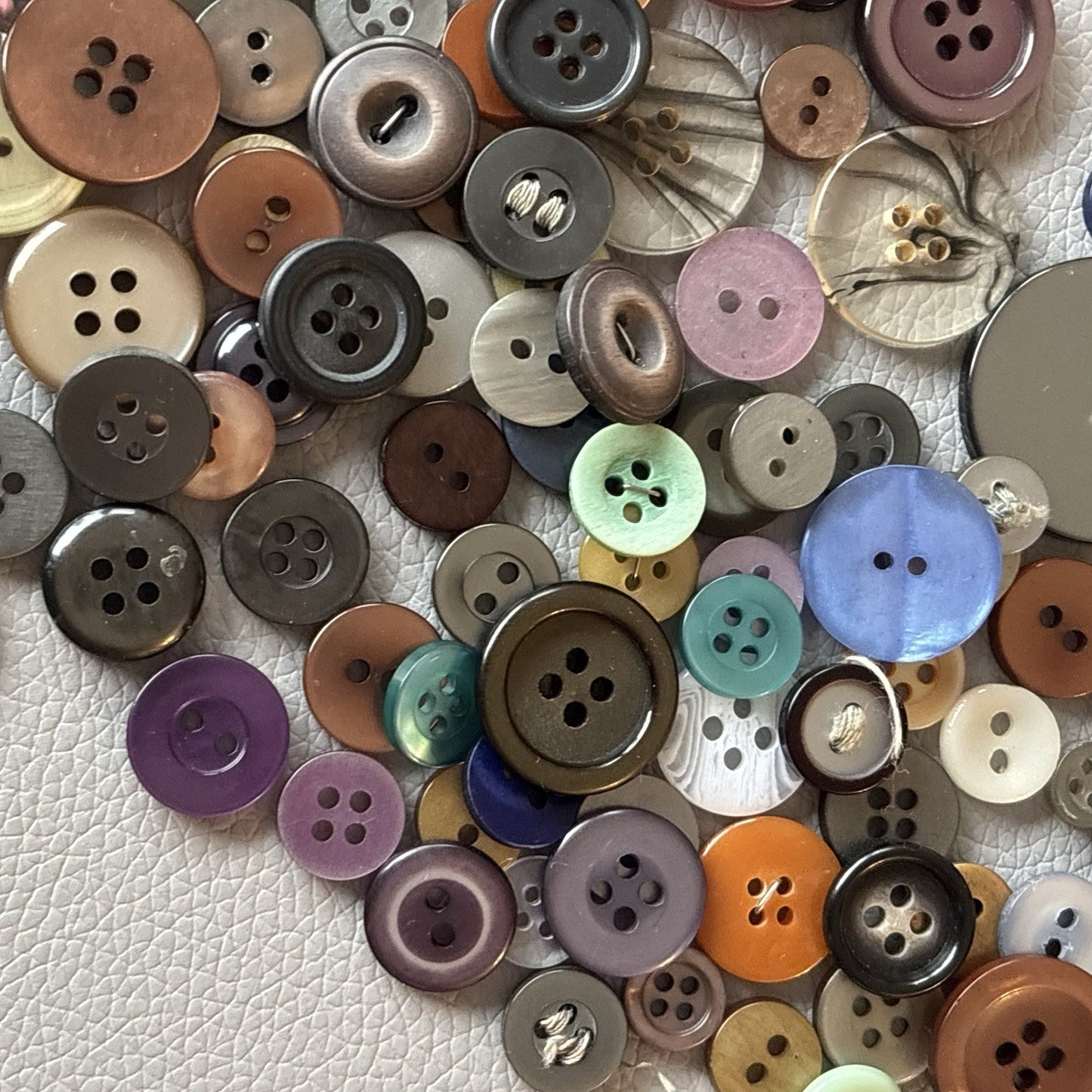 Big Button Lot Of Four Hole And Two Hole Round Shapes. Crafts Sewing Mending