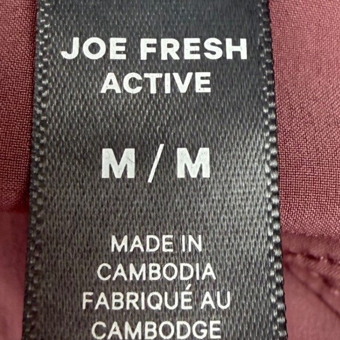 Joe Fresh Active Romper Button Front Short Sleeve Athleisure Gorpcore Pink M