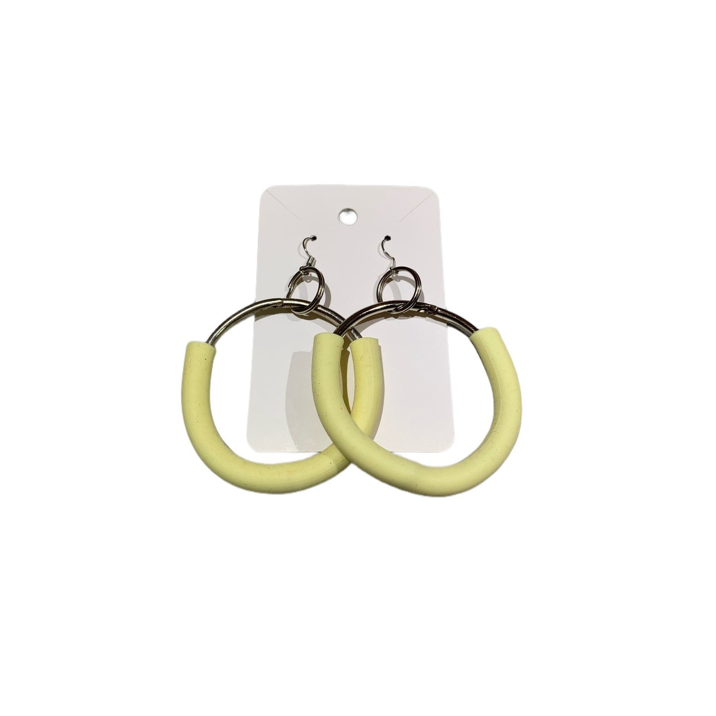 Simple Handmade Teardrop Hoop Earrings Chunky Colourful Statement Drops