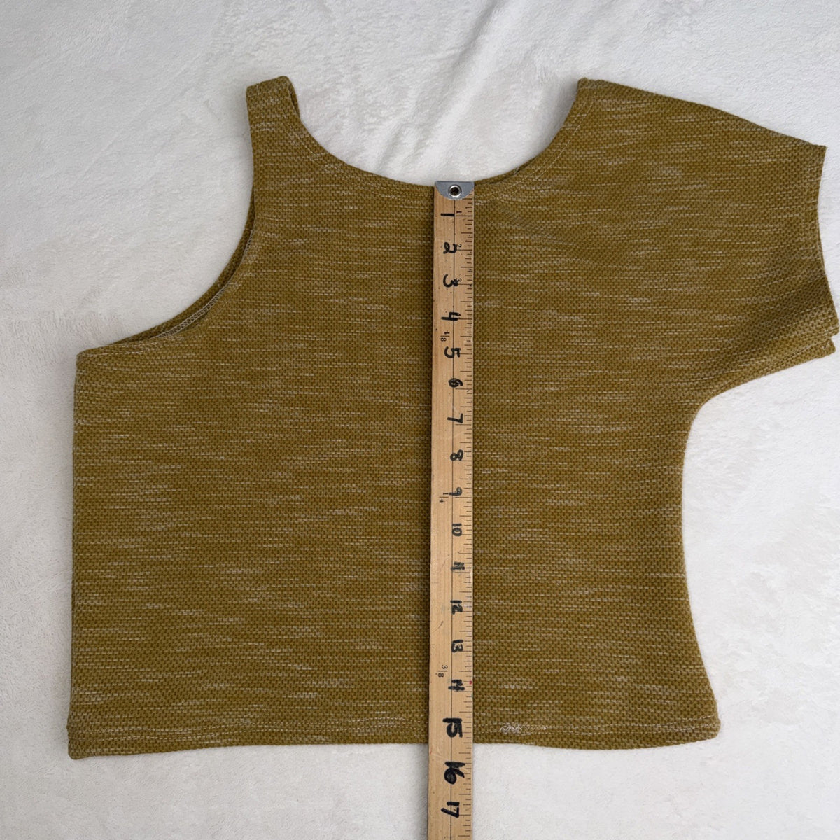 Burnt Orange Woman’s  Asymmetrical  Cold Shoulder Crop Top In Sz Medium Festival
