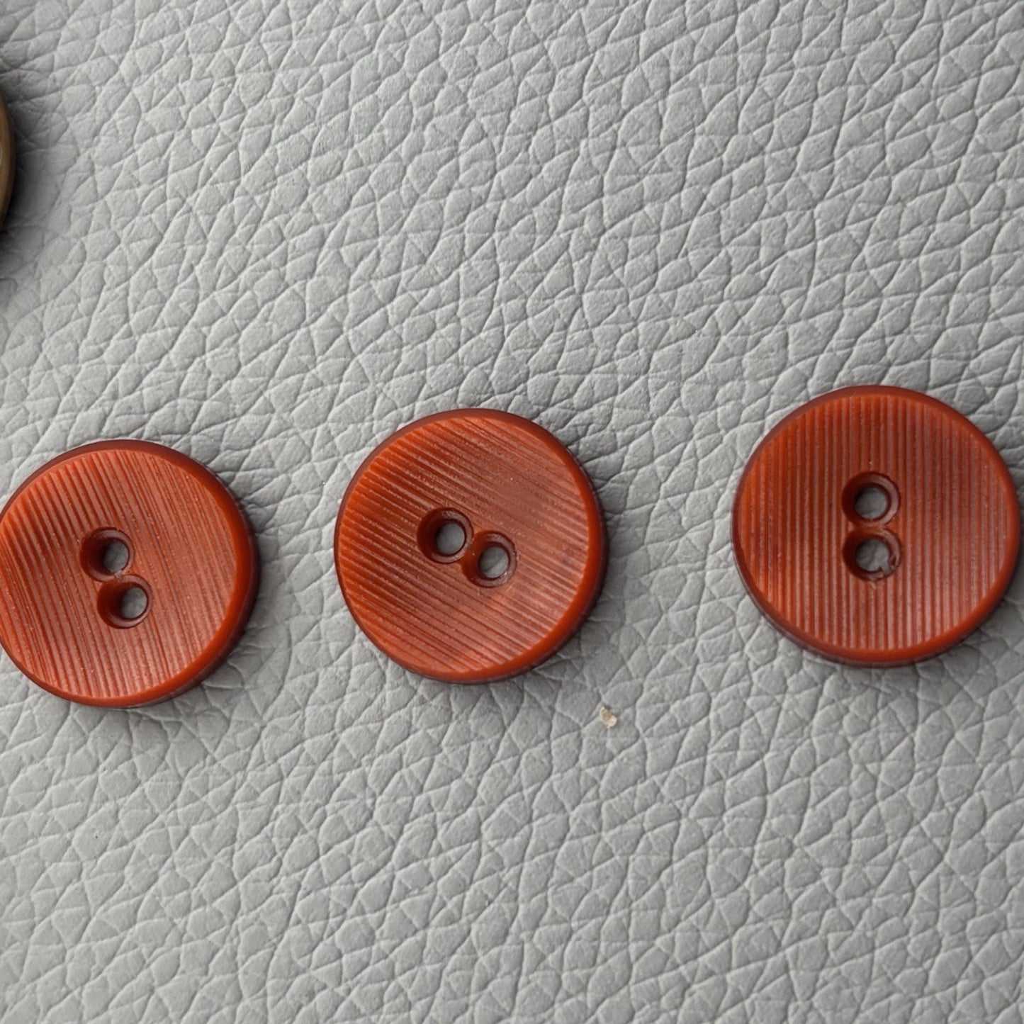 Vintage Orange Button Lot 68 Mix Made Of Early Plastics Sewing Mending Crafts