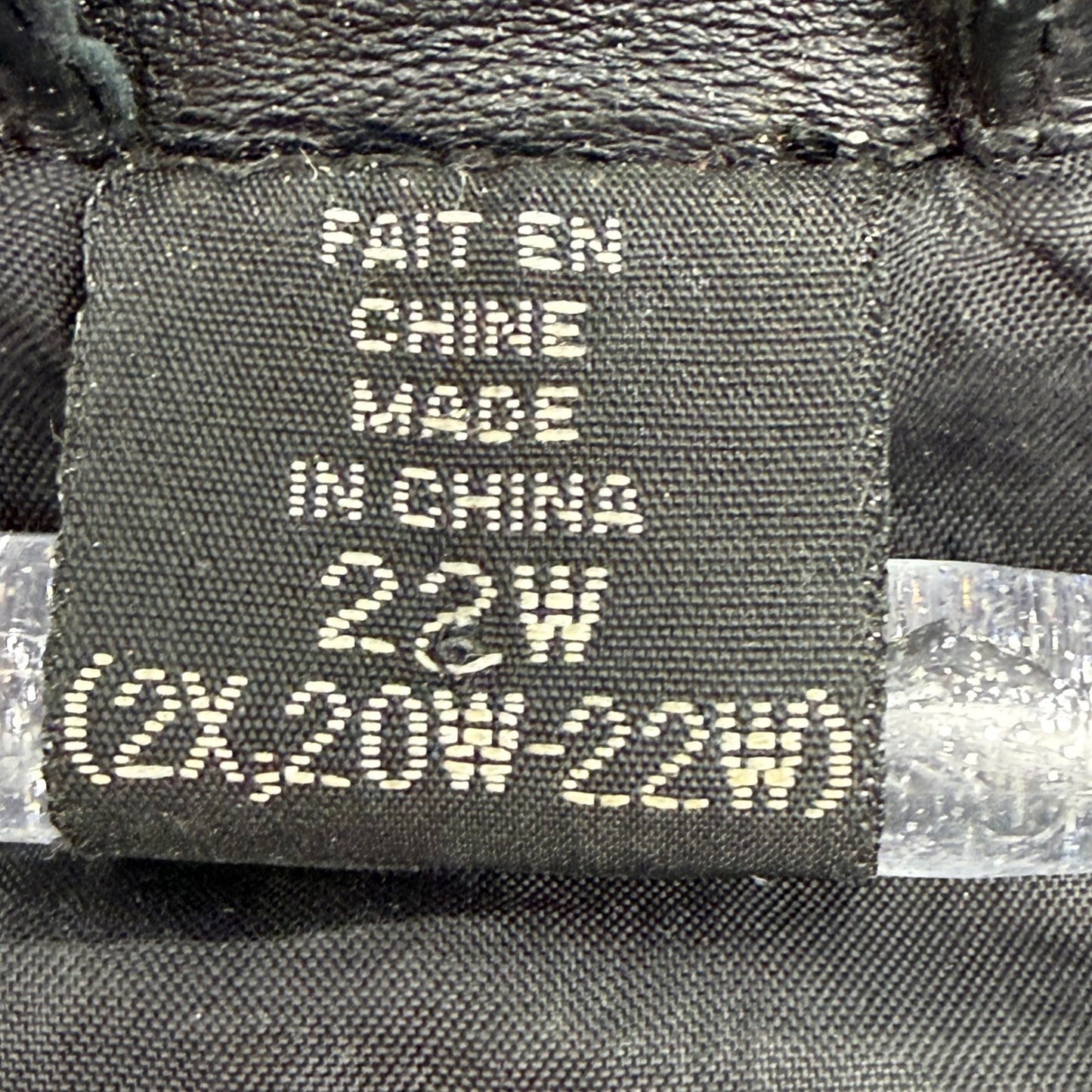 Vintage Black Leather Jacket 22W Plus Size Oversized Minimal Chic Soft